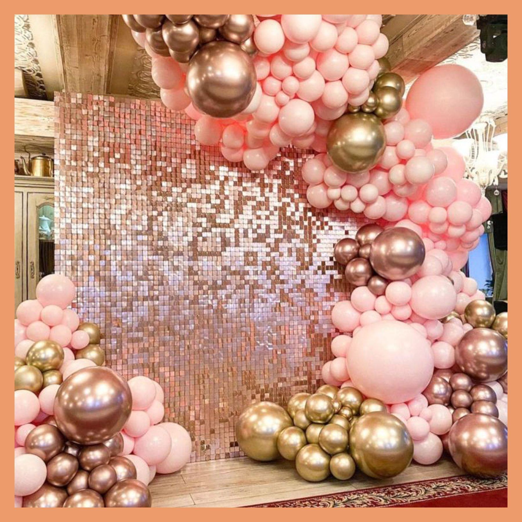 Фотозона из пайеток. Студия праздничного декора