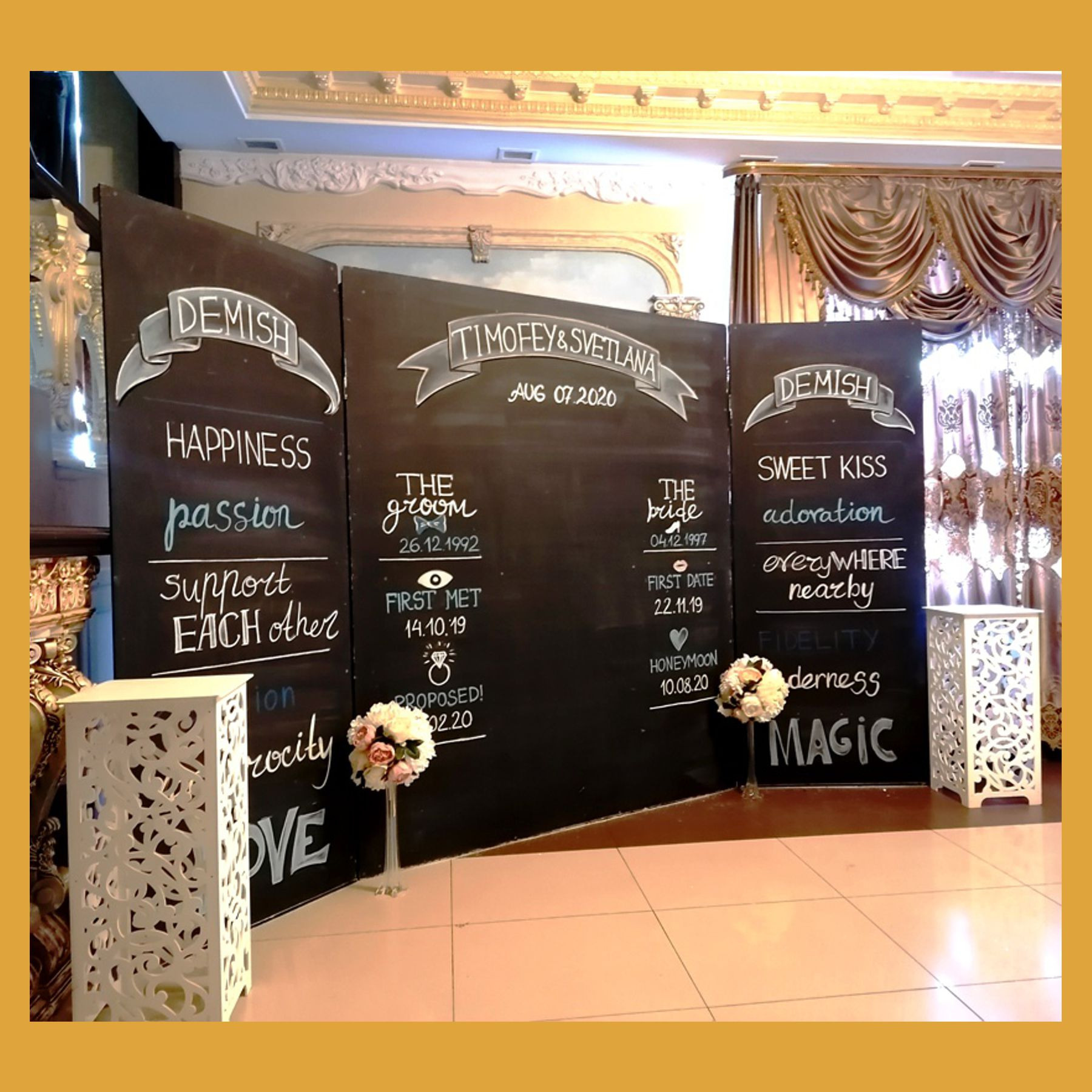 Меловая грифельная доска. Студия праздничного декора