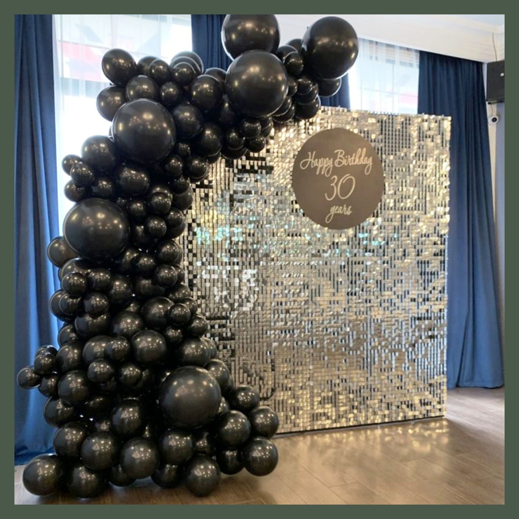 Фотозона из пайеток. Студия праздничного декора