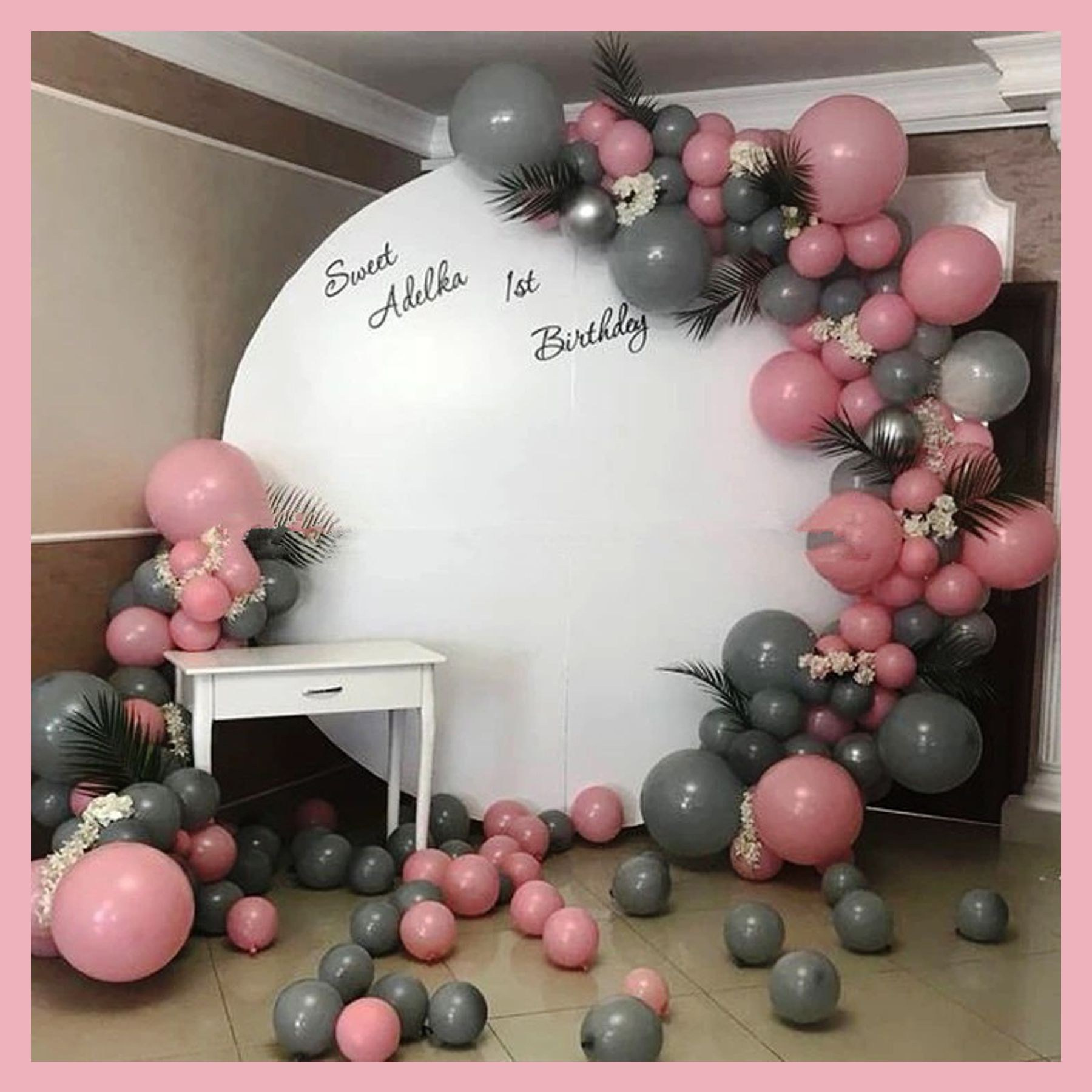 Круглая фотозона. Студия праздничного декора