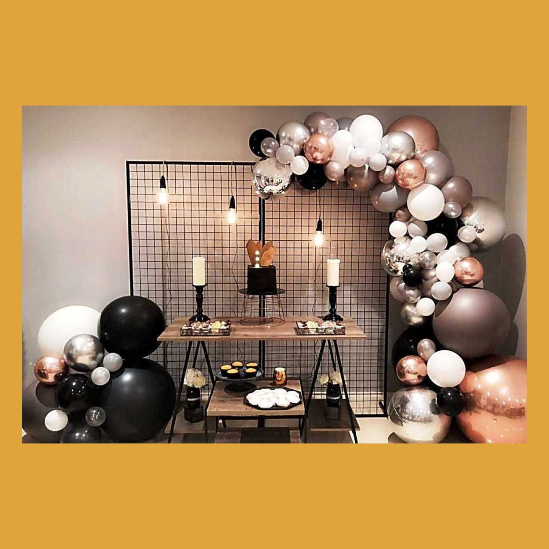 Разнокалиберная гирлянда шар. Студия праздничного декора