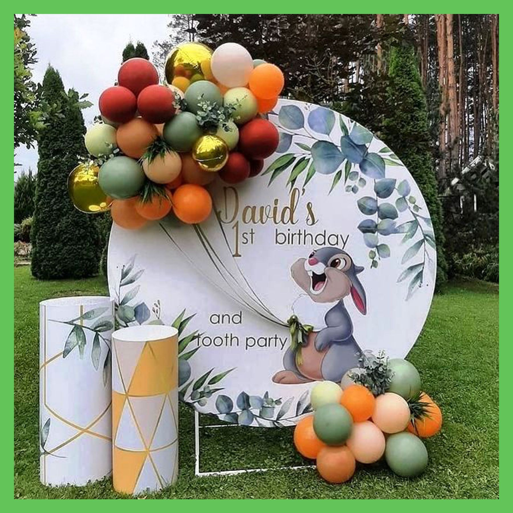 Круглая фотозона. Студия праздничного декора