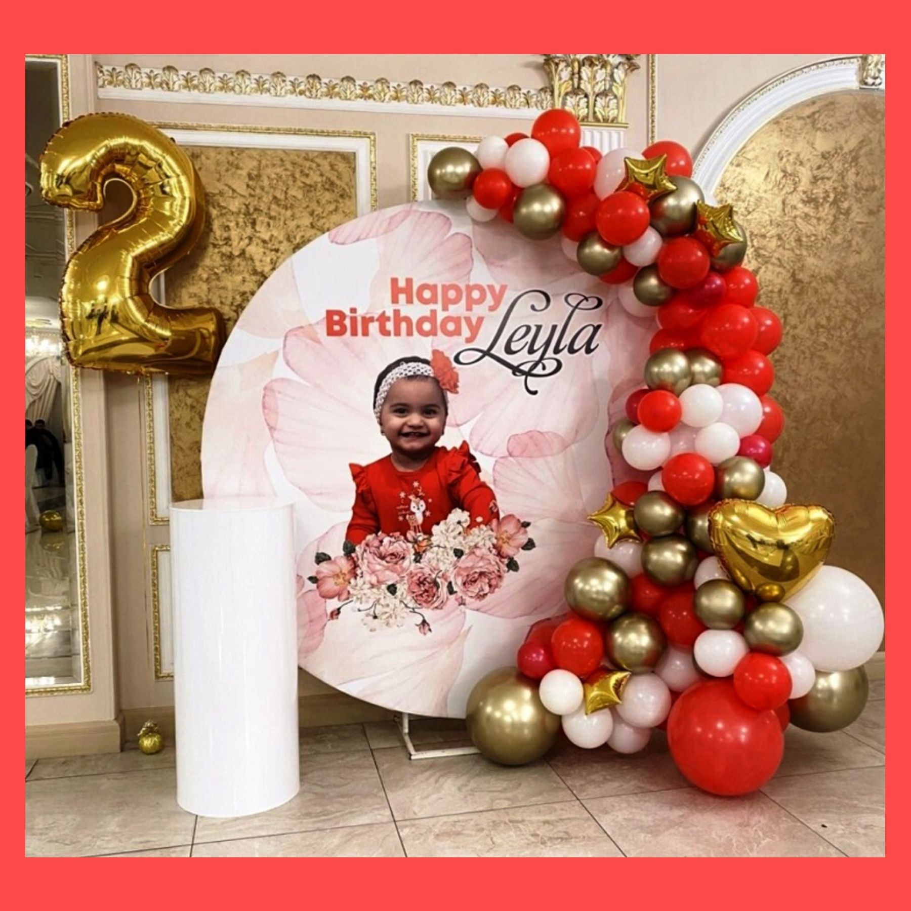 Круглая фотозона. Студия праздничного декора