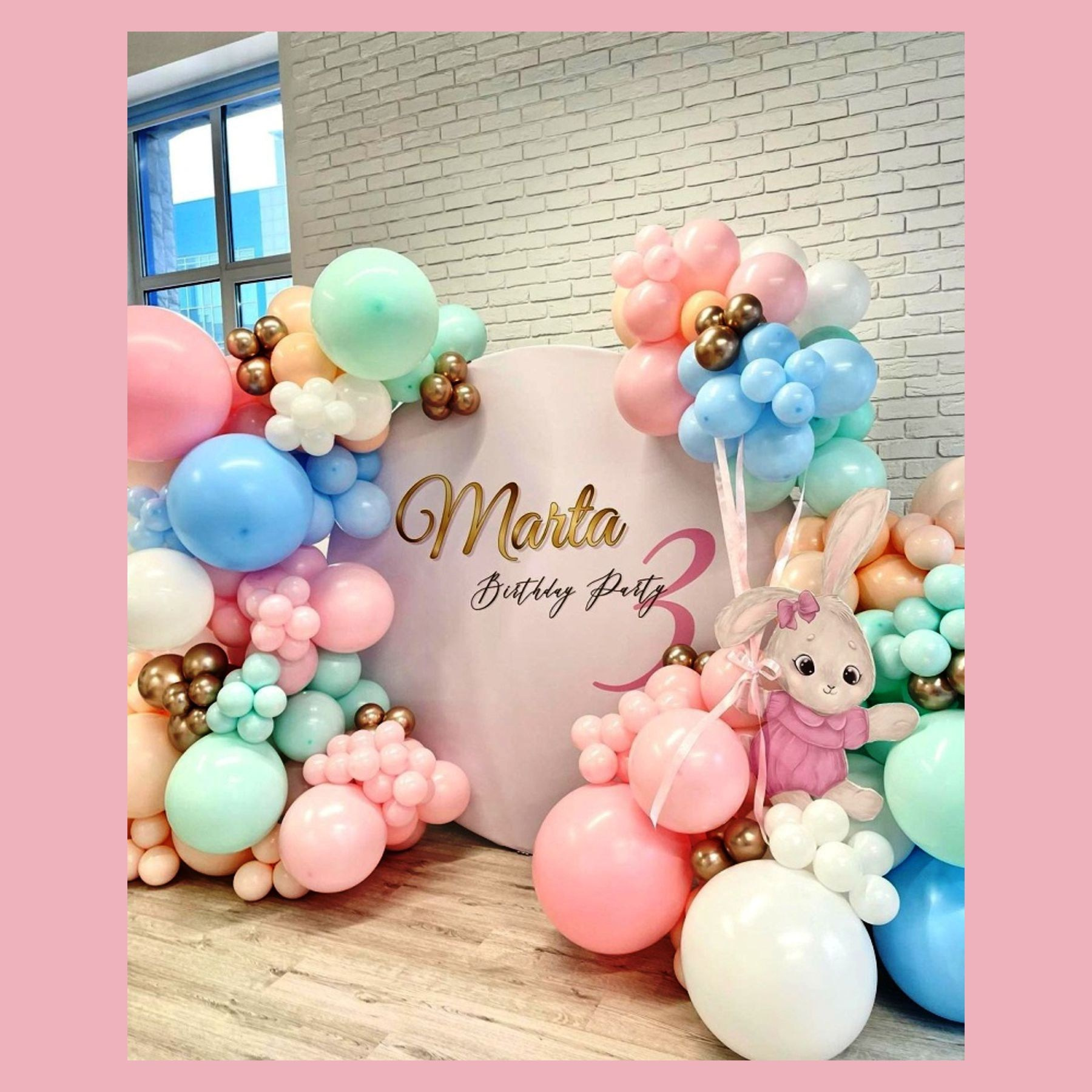 Круглая фотозона. Студия праздничного декора