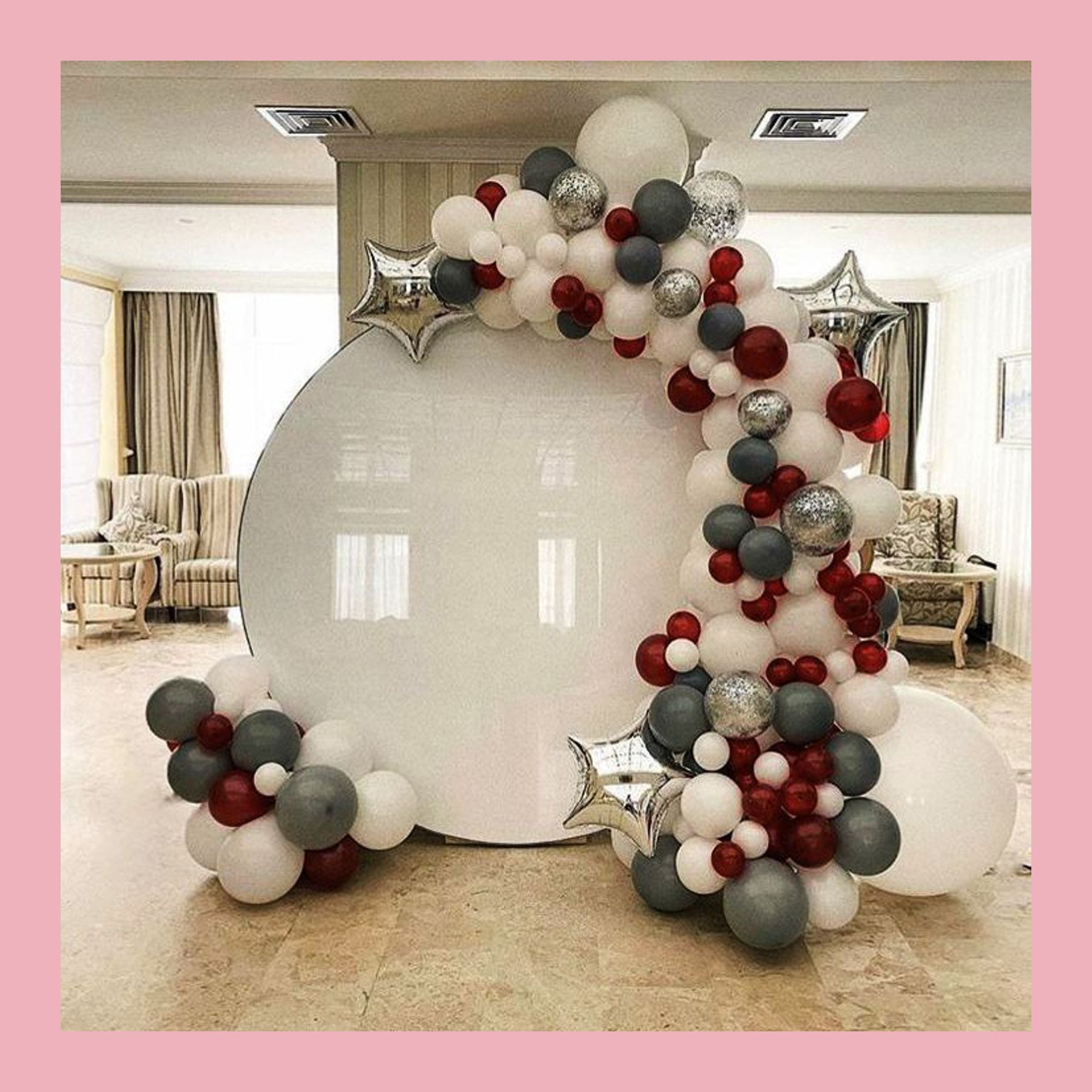 Круглая фотозона. Студия праздничного декора