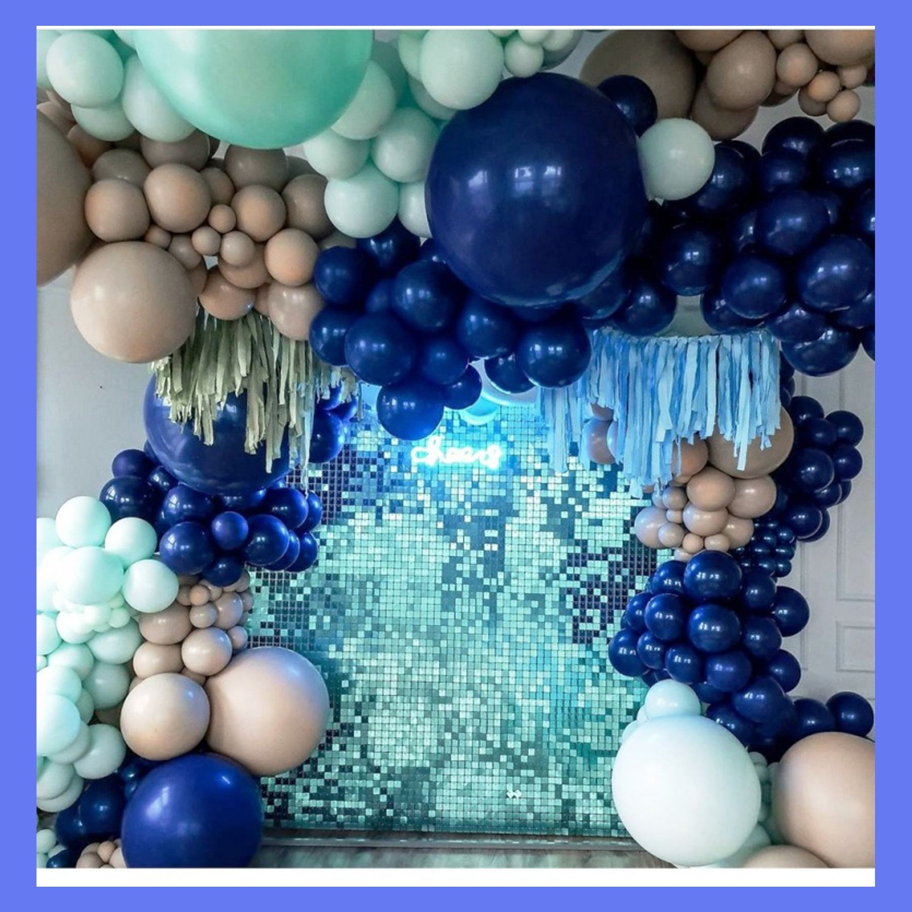 Фотозона из пайеток. Студия праздничного декора