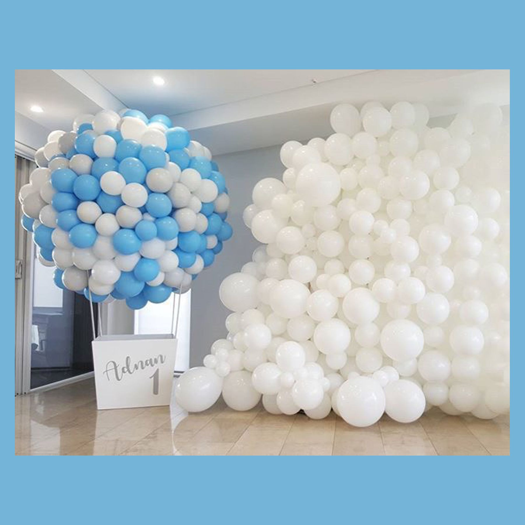 Стена-панно из разнокалиберных воздушных шаров. Студия праздничного декора