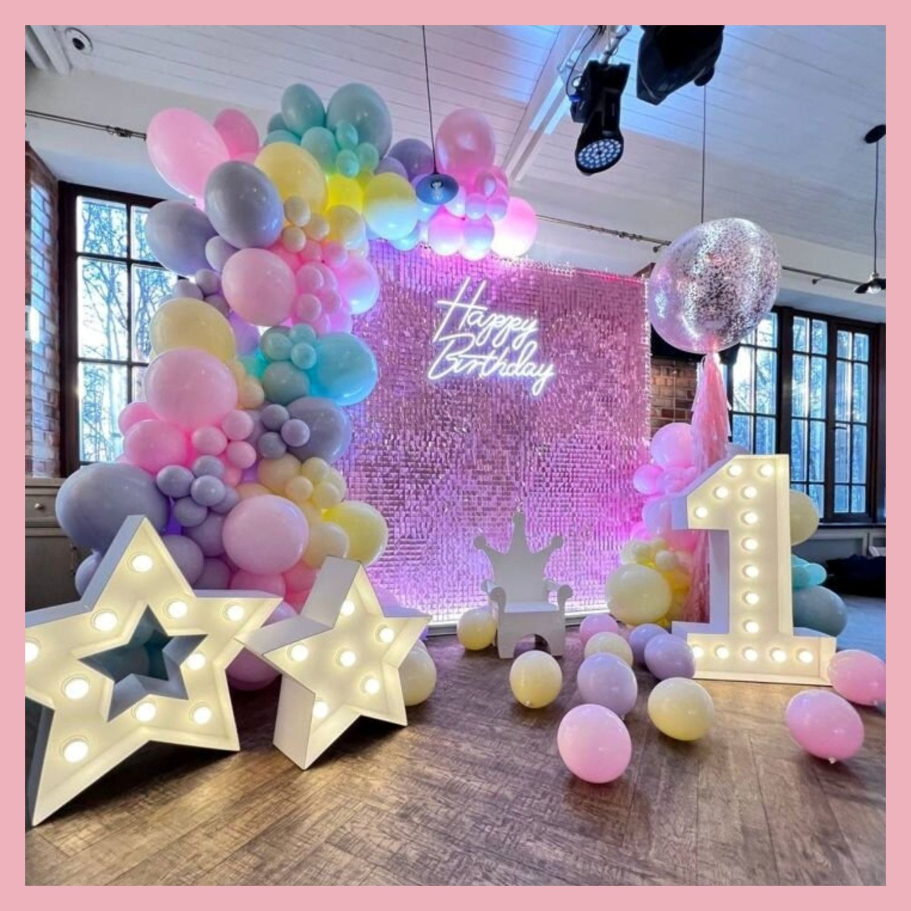 Фотозона на годик. Студия праздничного декора