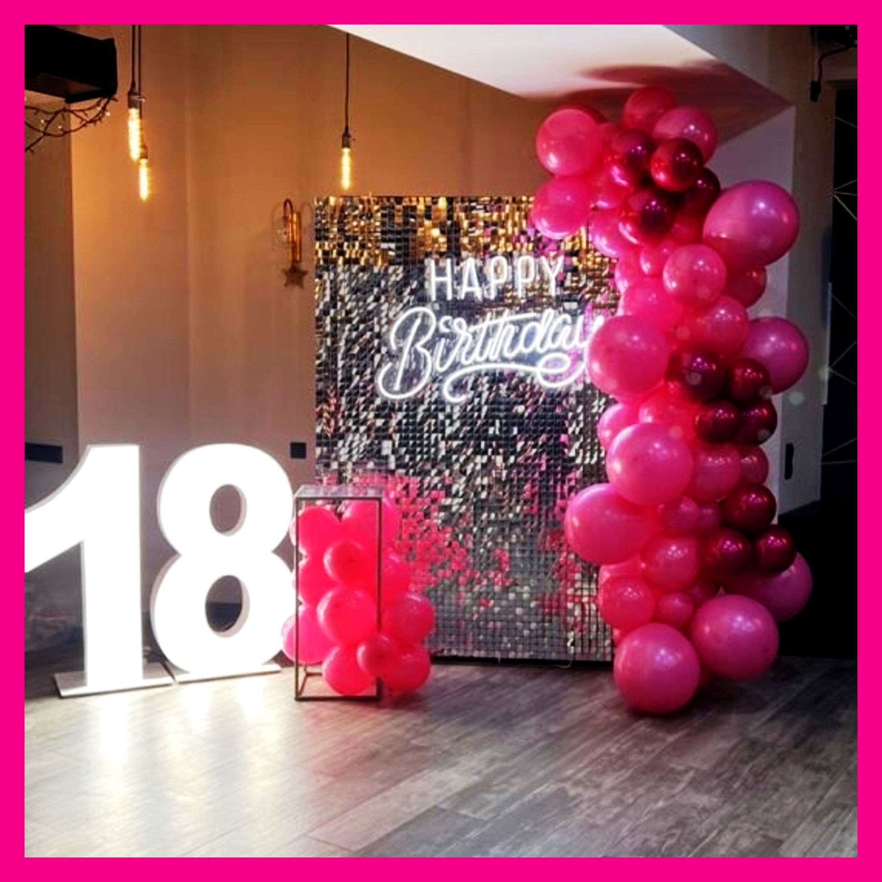 Фотозона из пайеток. Студия праздничного декора