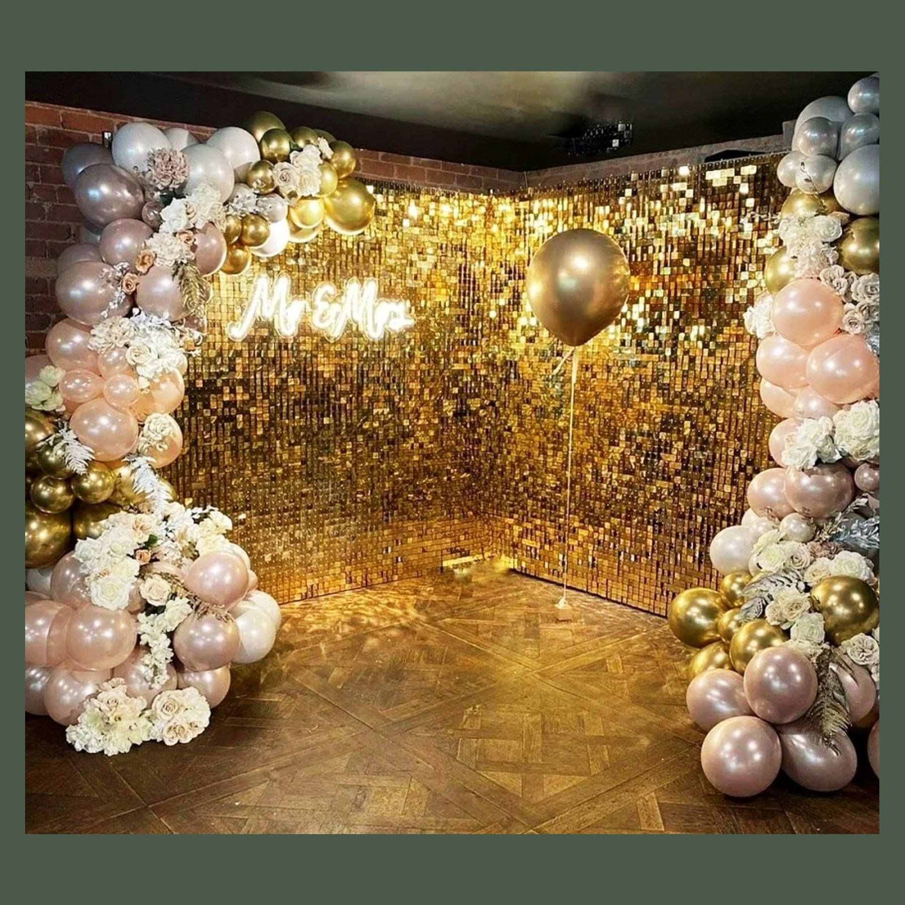 Фотозона из пайеток. Студия праздничного декора