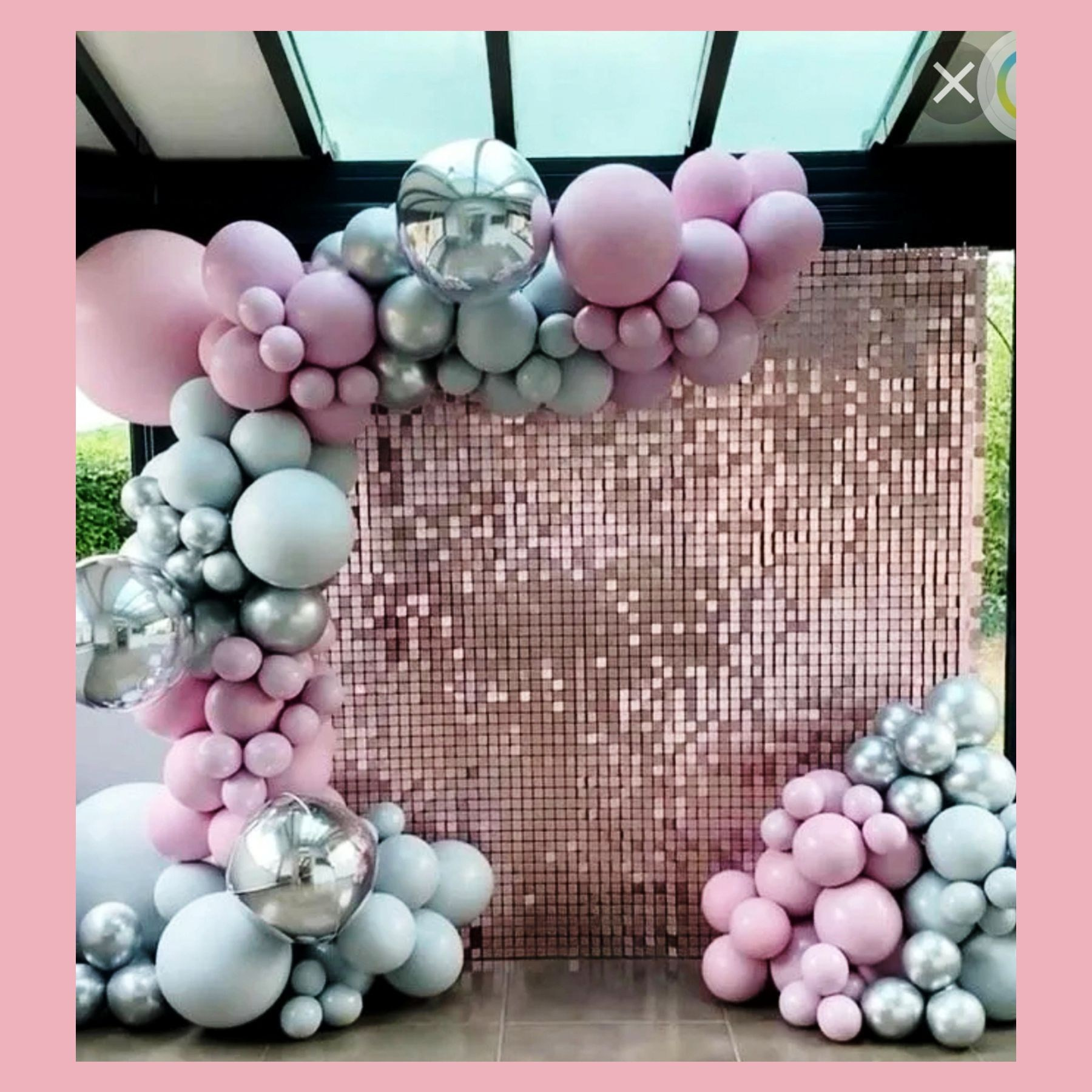 Фотозона из пайеток. Студия праздничного декора