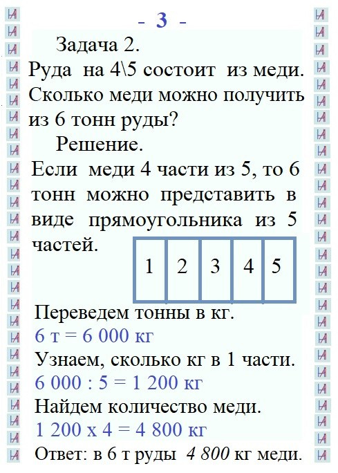 Решаем задачи на нахождение части числа. Matryoshka64