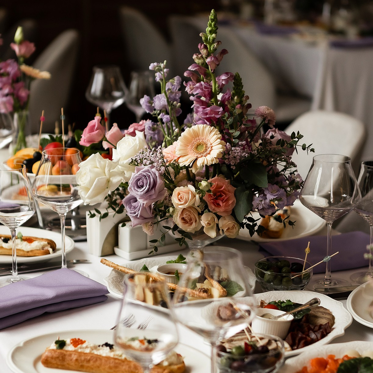 Оформление свадебного банкета