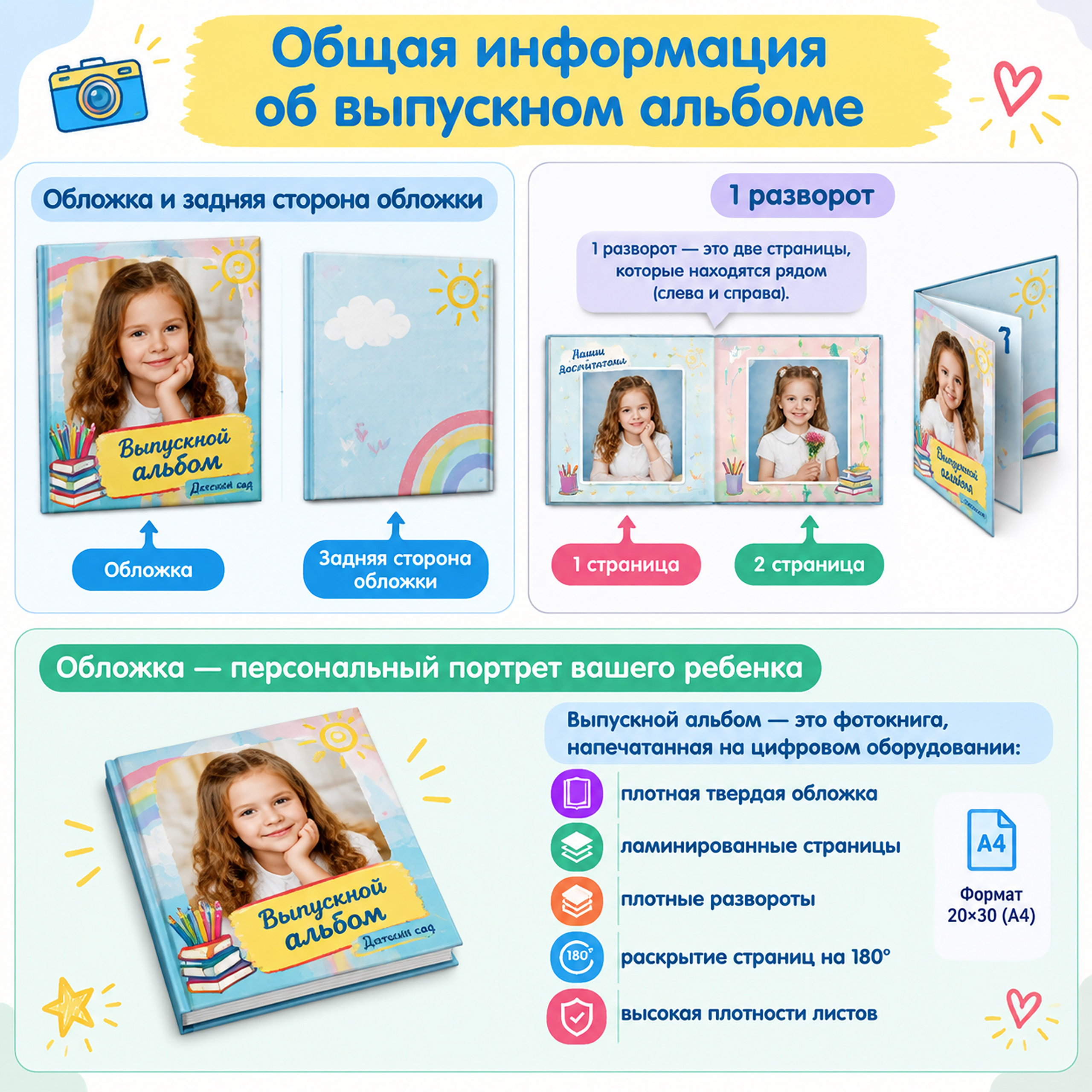 Выпускной альбом для детского сада в Петергофе. Фотограф для выпускных альбомов в детском саду