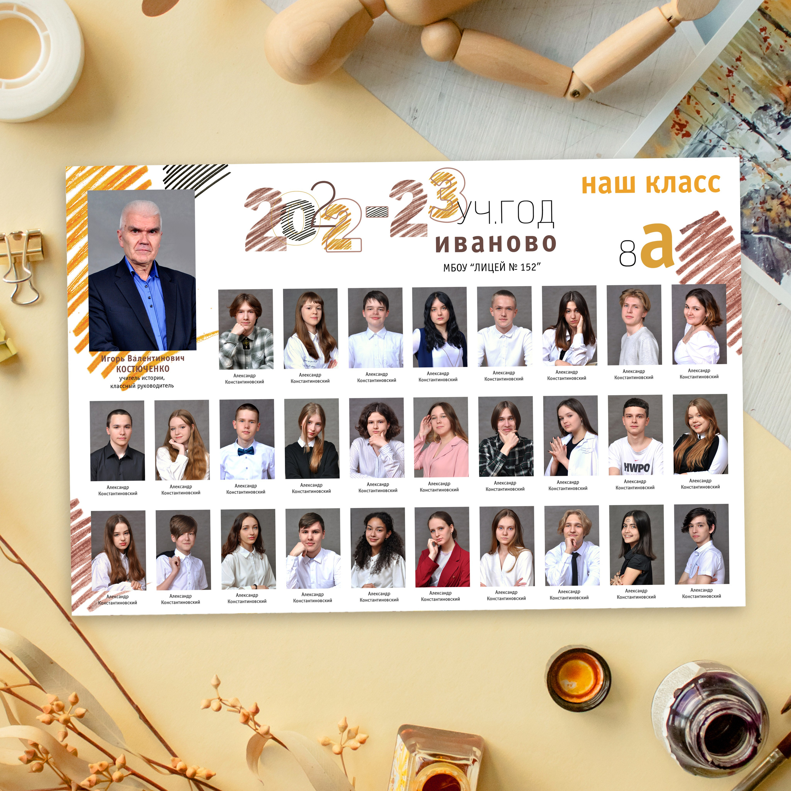 Общие фотографии всех классов в школе в Иваново. Выпускные альбомы в Иваново в детский сад и школу. Александр и Светлана Янкины