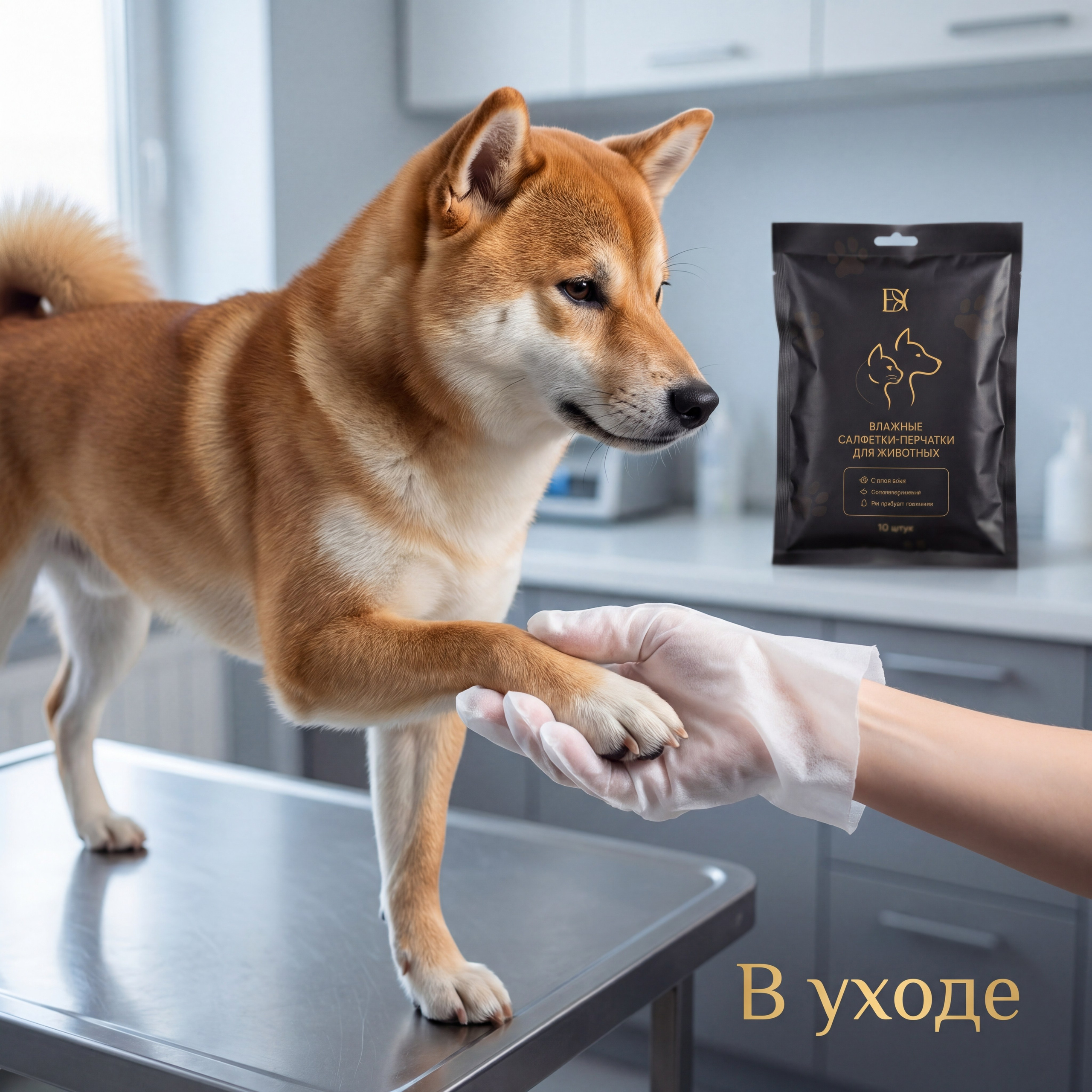 Влажные салфетки-перчатки для животных ED ONE — уход без воды. ED ONE — влажные салфетки-перчатки для лошадей и животных