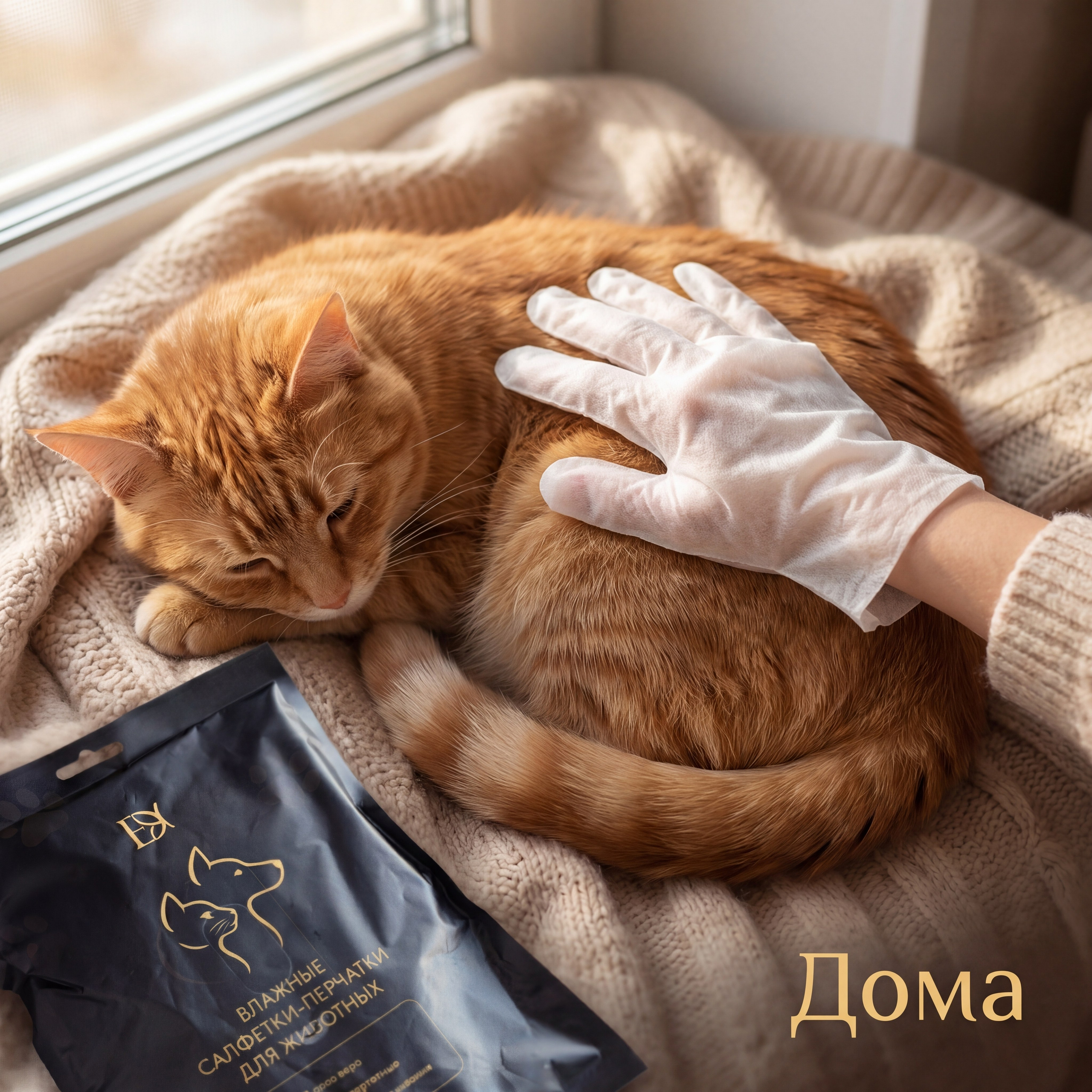 Влажные салфетки-перчатки для животных ED ONE — уход без воды. ED ONE — влажные салфетки-перчатки для лошадей и животных