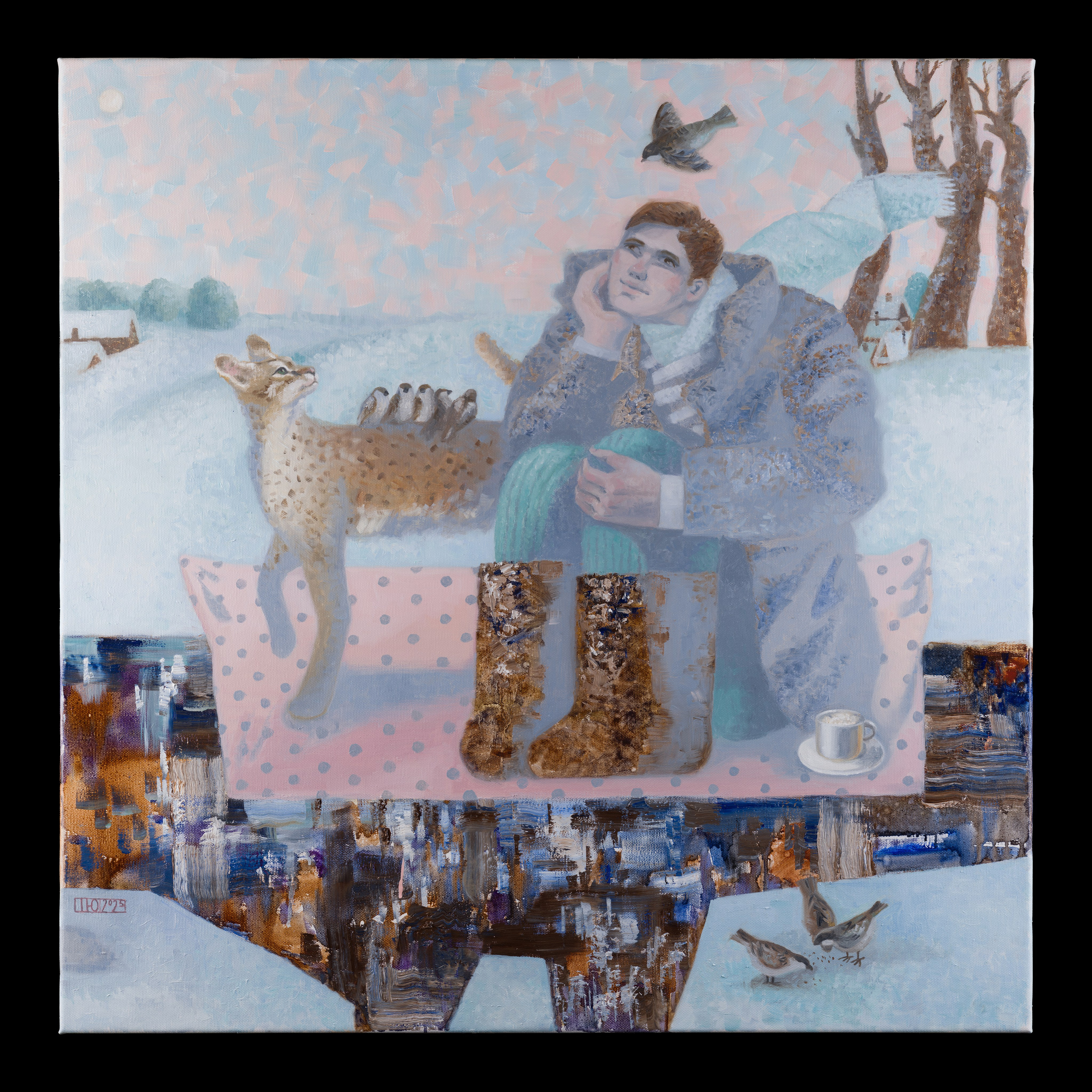 Художник Шадрина Юлия и ее картина «ВЕЩИЙ СОН НОМЕР 9», съемка от Koval Production ( Интерьерный фотограф Коваль Илья)