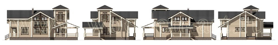 «Заречье» 279 кв. м. Проекты деревянных домов