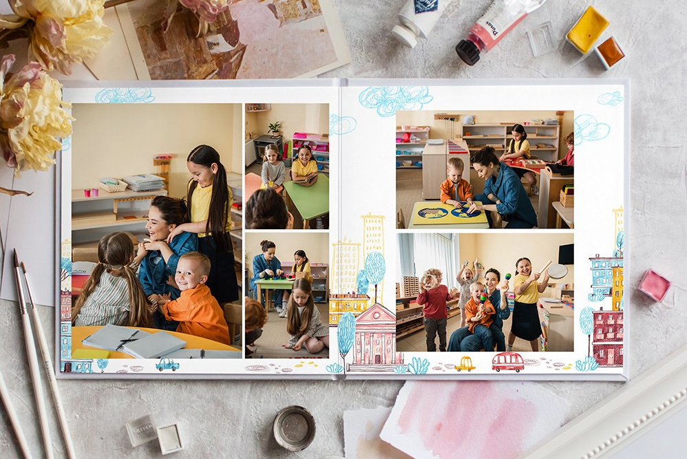 Дизайн «Жирафики». Стильные выпускные альбомы, детские фотосессии, сюжетные оживающие фотографии