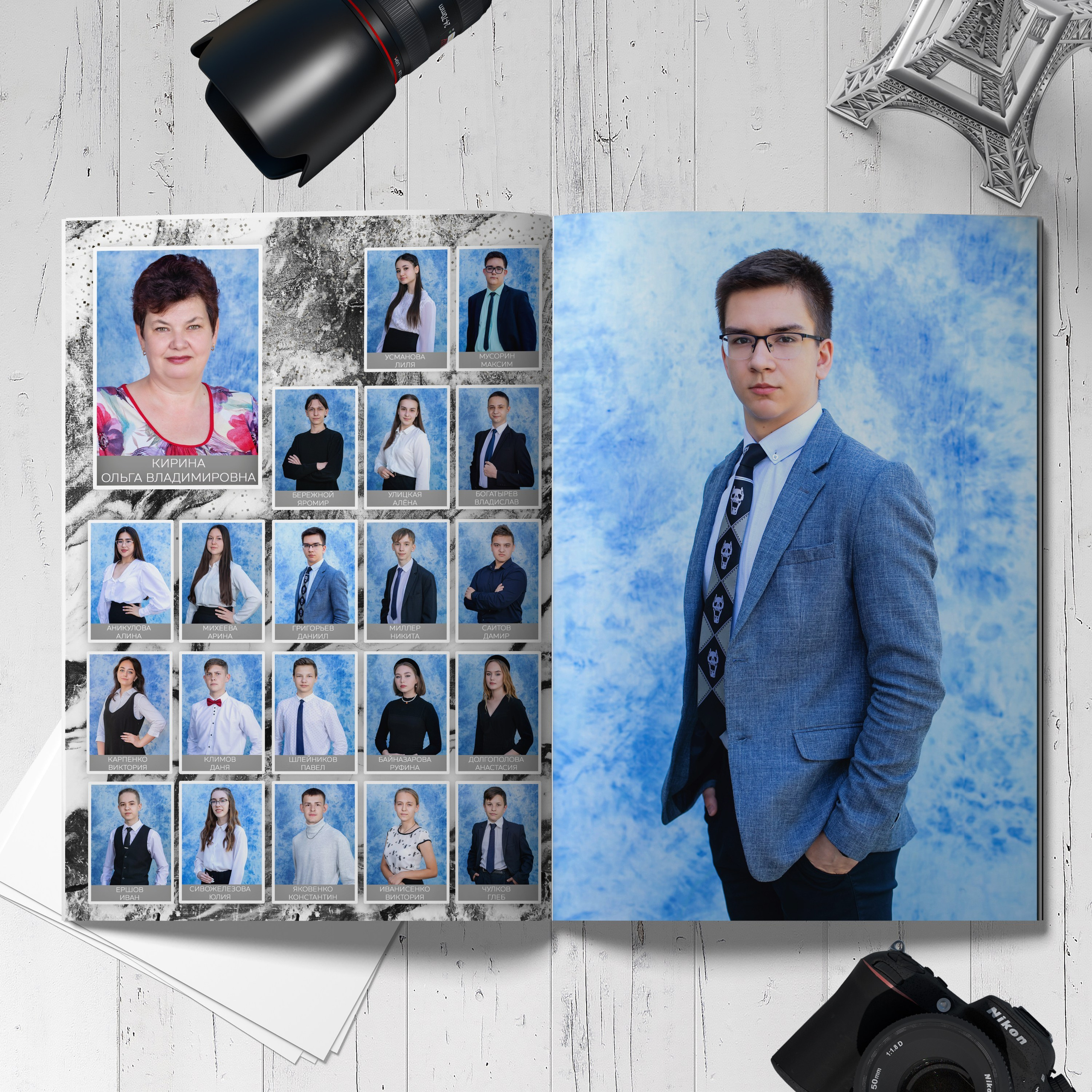 Альбом 2 разворота. Выпускные фотокниги