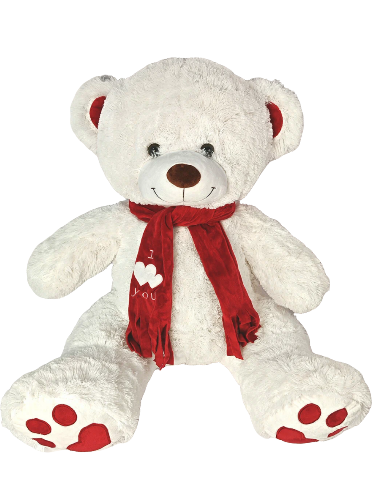 Игрушечный белый медведь на прозрачном фоне