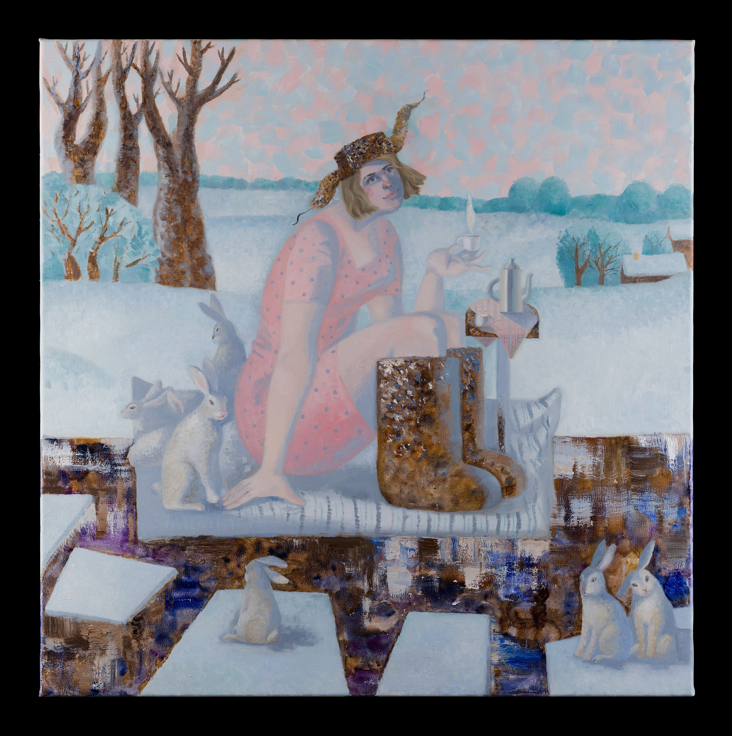 Художник Шадрина Юлия и ее картина «ВЕЩИЙ СОН НОМЕР 8», съемка от Koval Production ( Интерьерный фотограф Коваль Илья)