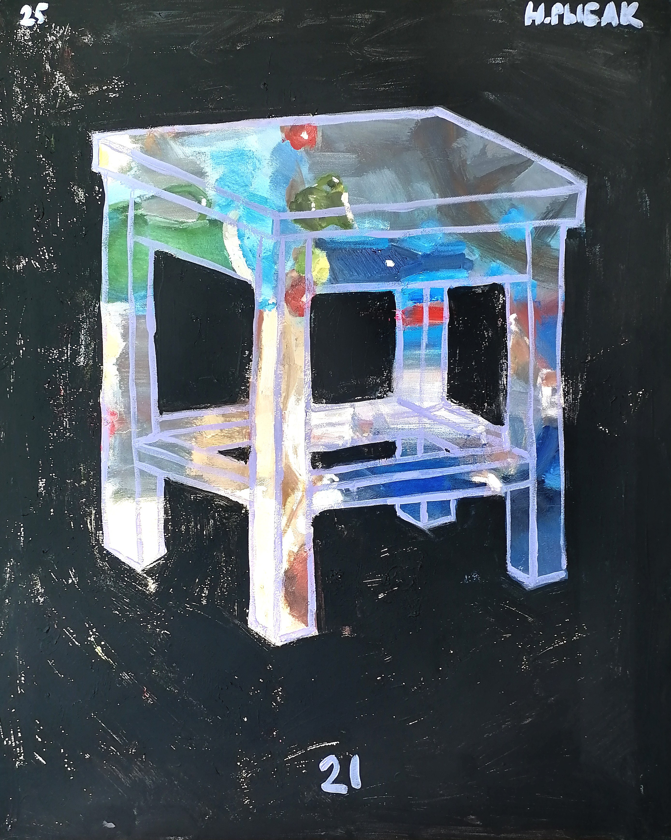 Табуретки на холстах. Художник Рыбак Николай