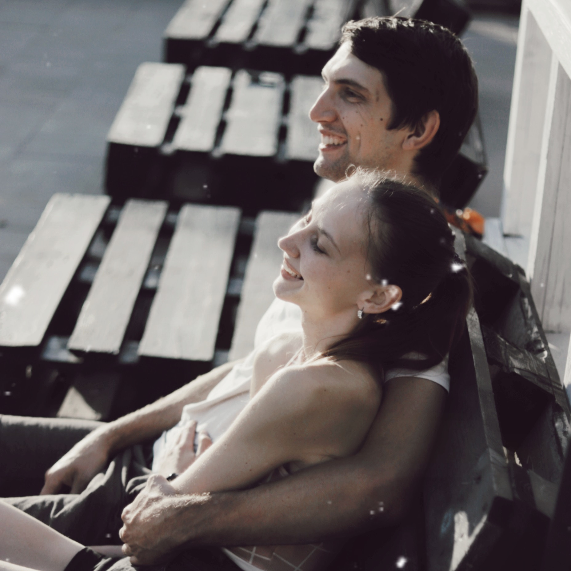 Милое лавсторе на пляже академ городка с Пашей  и Наташей