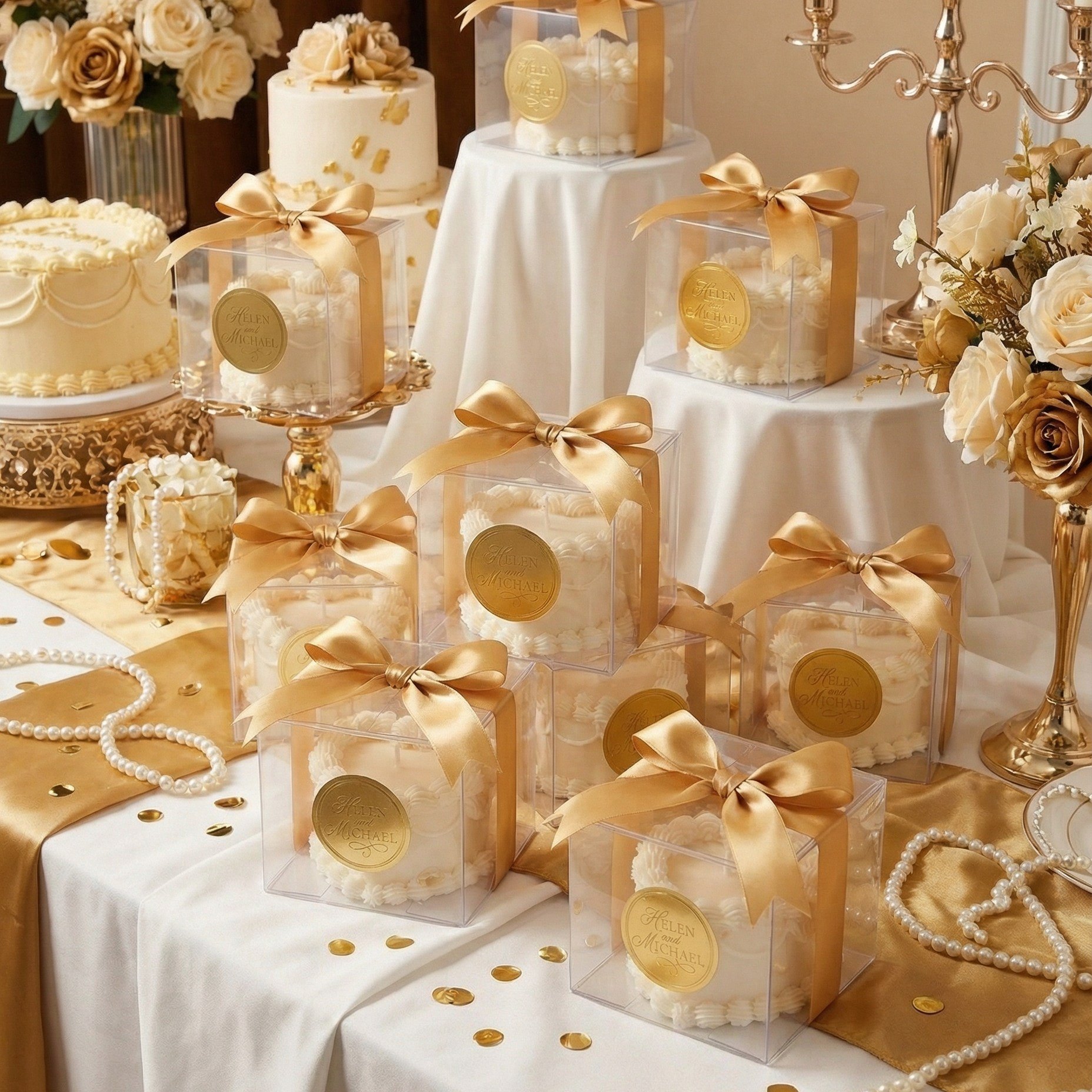 Свадебные свечи бонбоньерки на заказ, подарки гостям