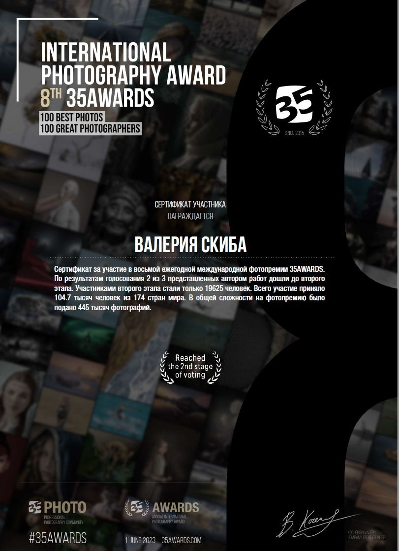 Конкурсы, выставки, достижения. Фотограф Валерия Скиба Москва, Краснодар, СПБ