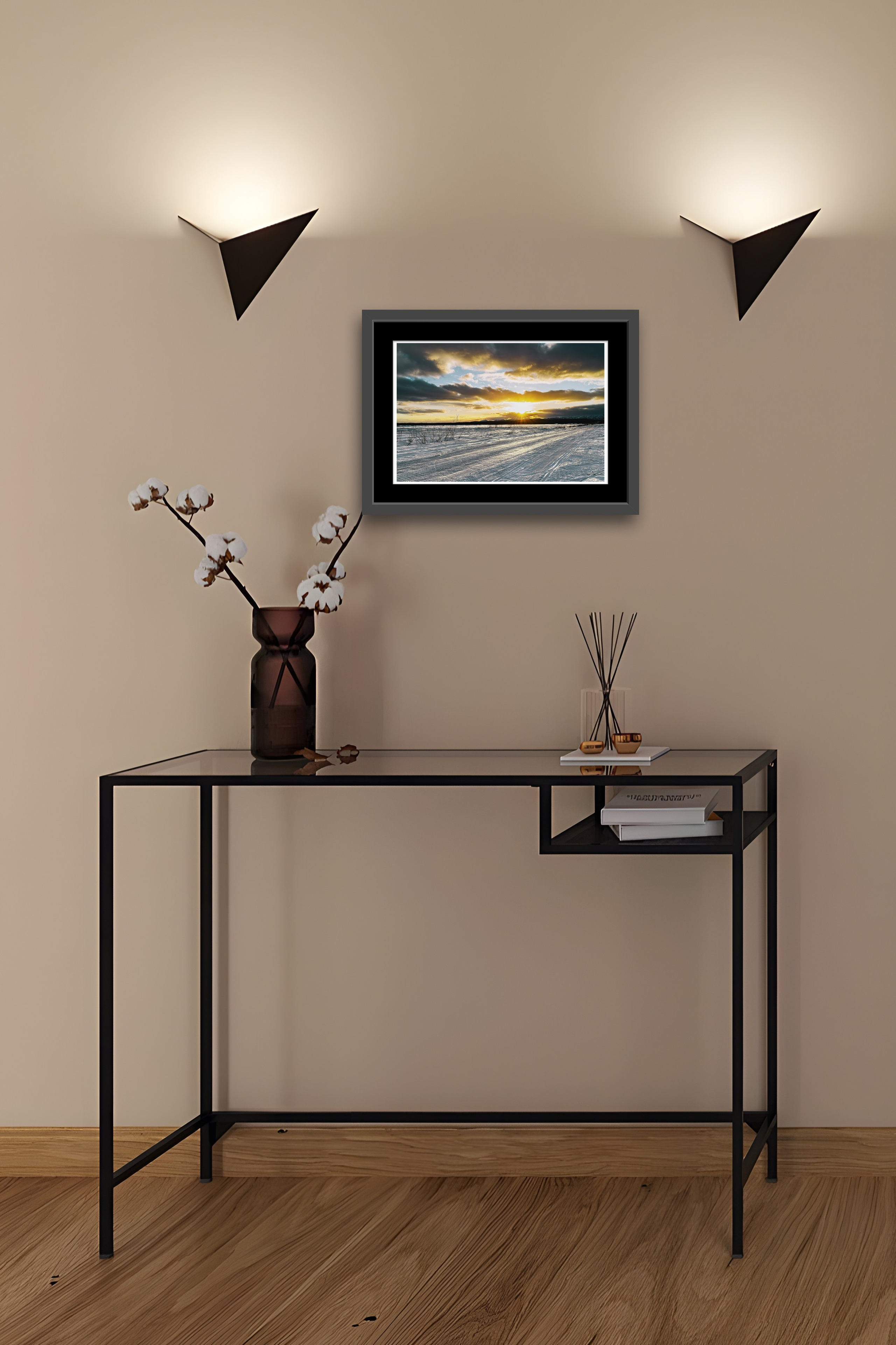 пейзаж зима закат Сахалин