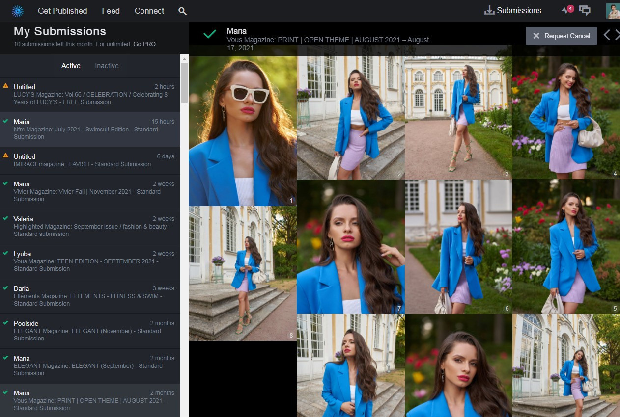 Kavyar.com Отправить фото в журнал
