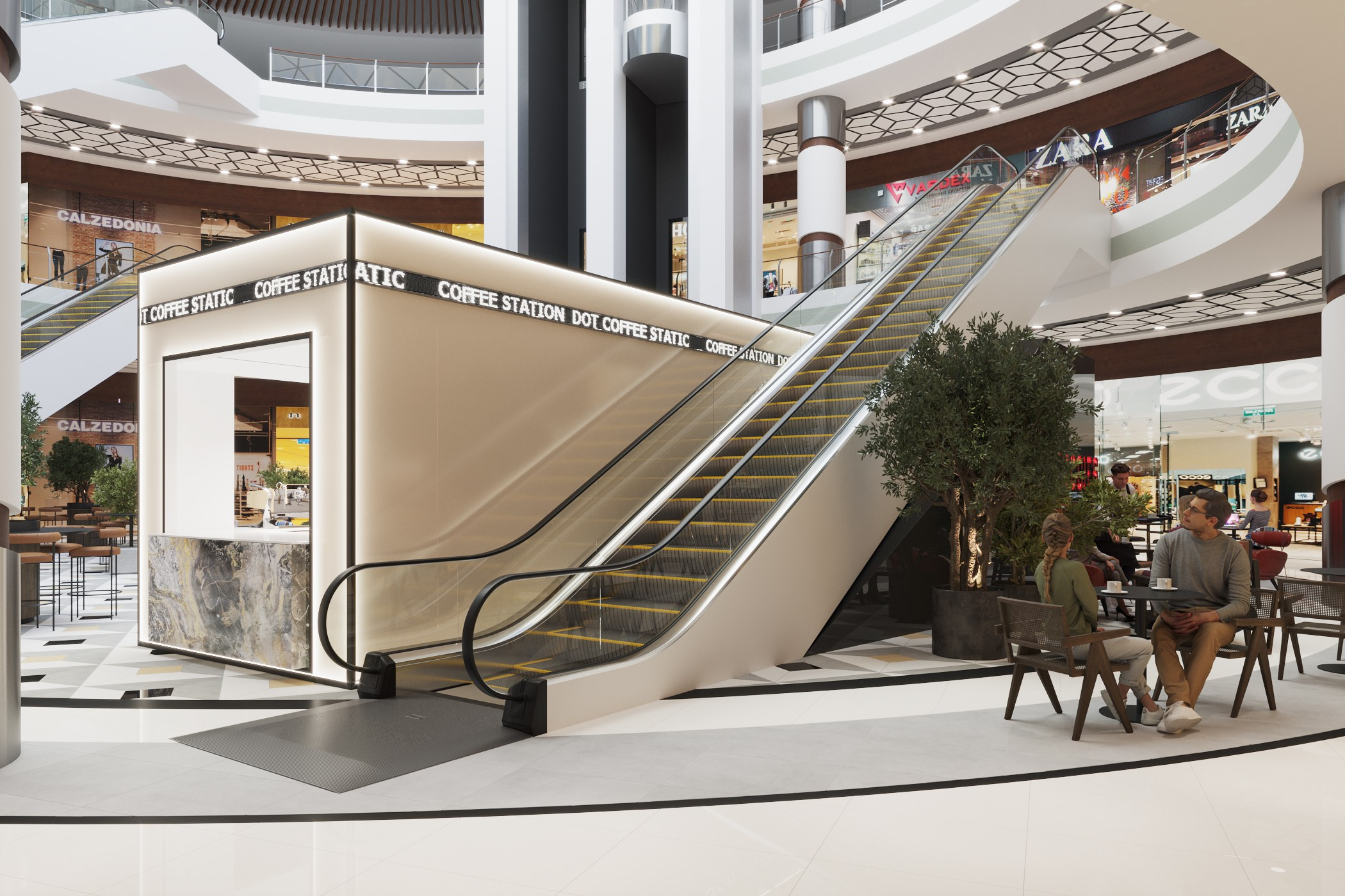 BIGGIES / кофейня, 650 м² (1). Rezells Architects — студия дизайна жилых и коммерческих интерьеров