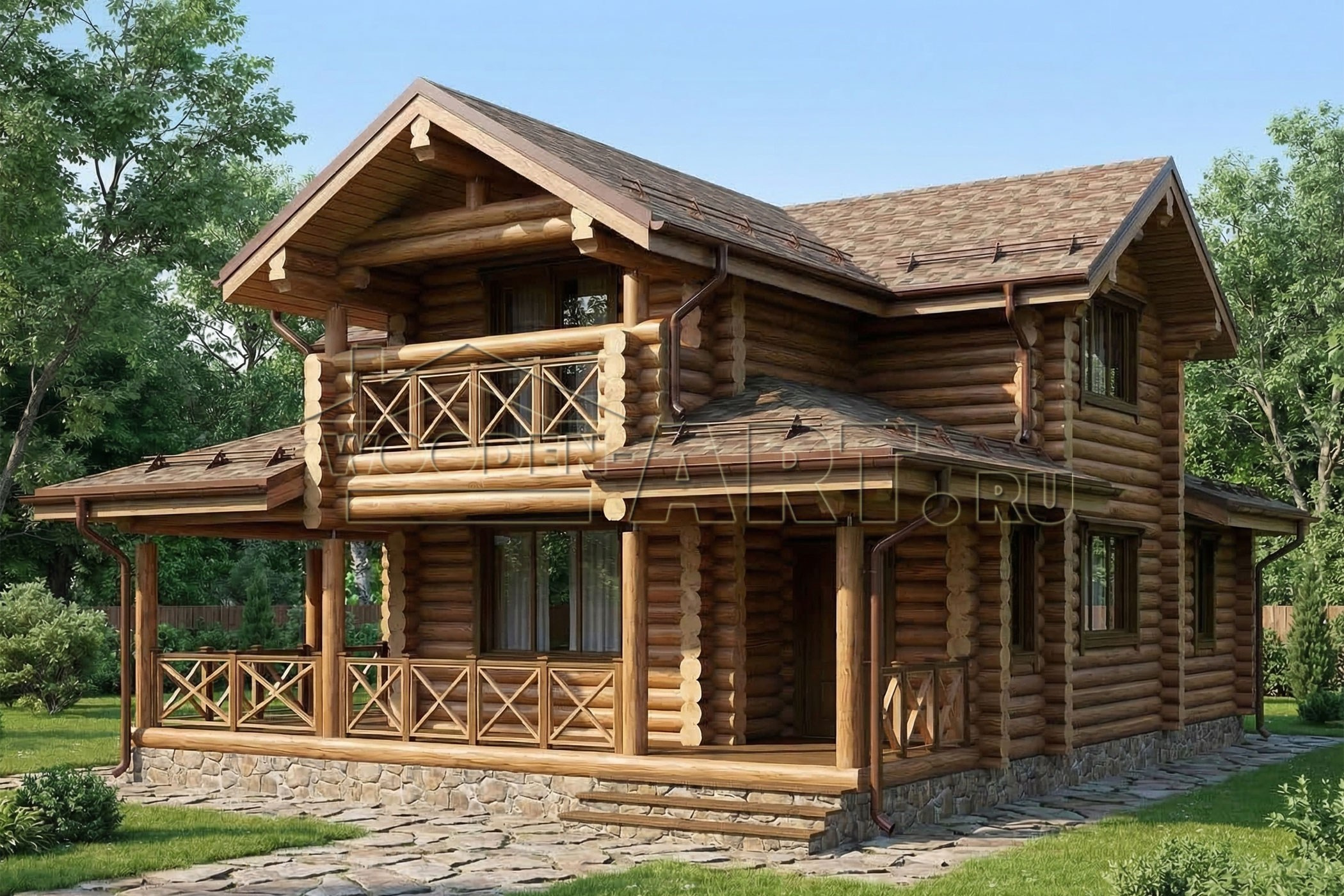 «Хорошево» 219 кв. м. Проекты деревянных домов. Архитектор Ольга Мальцева