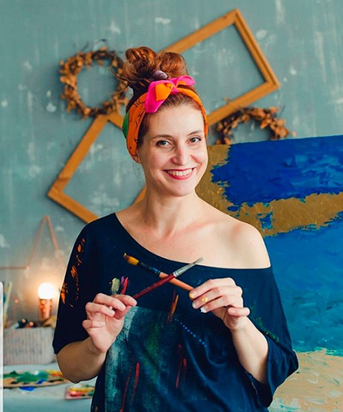 Мастер-класс "Интуитивная живопись" в Москве поселок Сокол - автор Марина Кузнецова