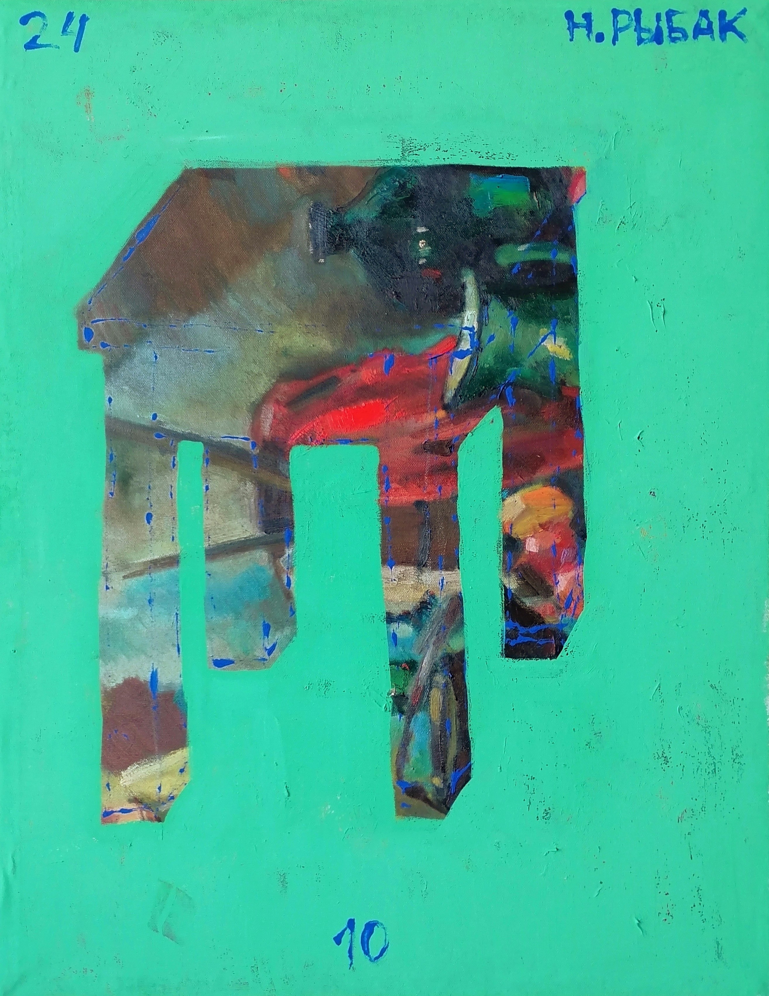 Табуретки на холстах. Художник Рыбак Николай