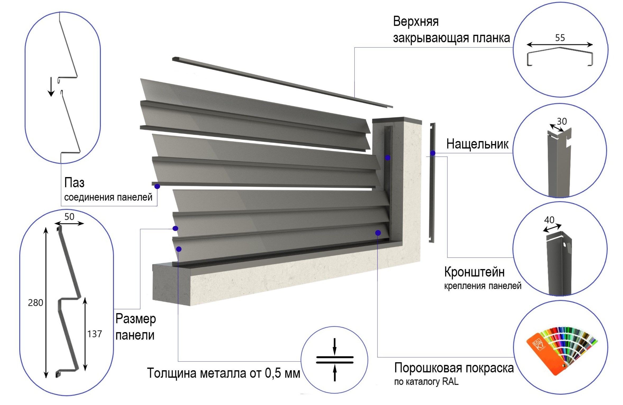 AIRO-ZL. Заборы-жалюзи. Производство и монтаж
