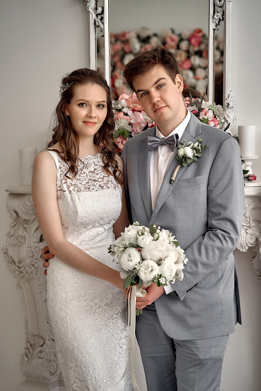 Портрет жениха и невесты в Загсе Свадебный фотограф в Москве Сергей Гаварос. Фотограф на свадьбу в Москве