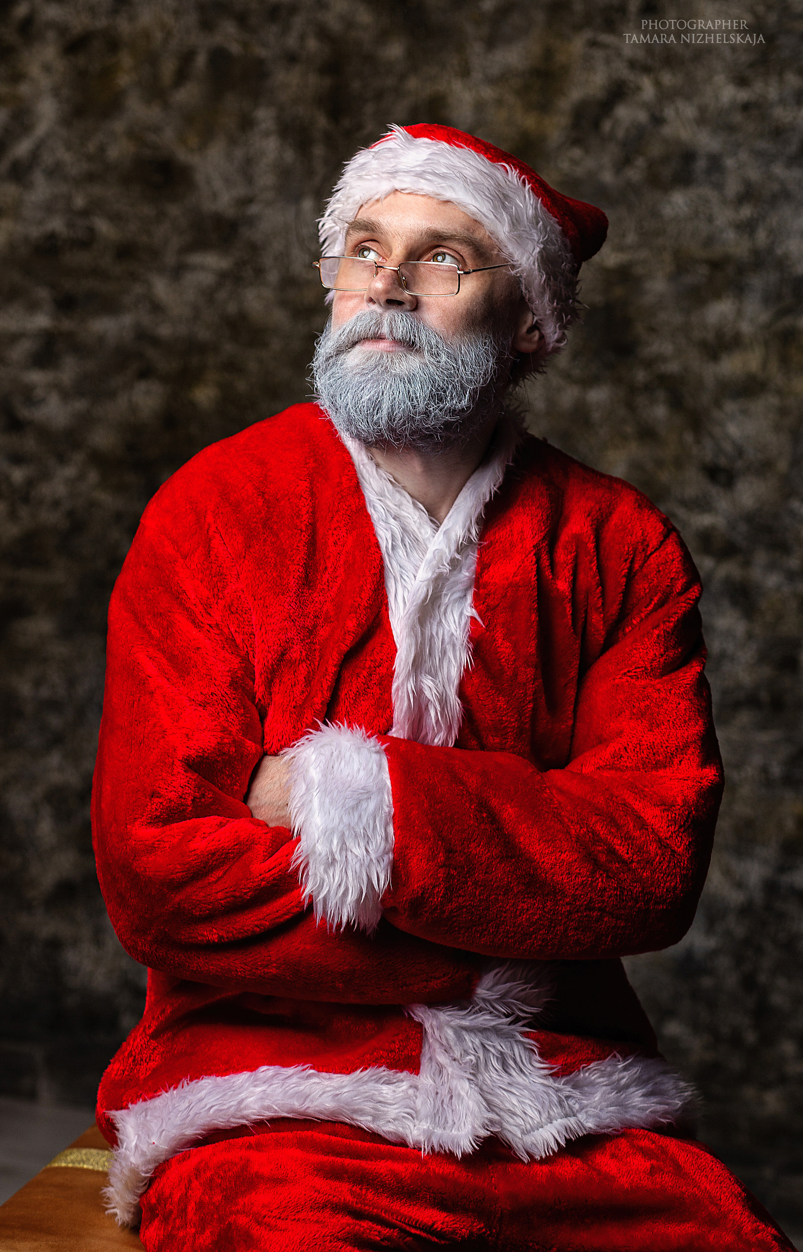 Как снять красивого Санту если модель очень худая. Фотограф Тамара Нижельская Воронеж