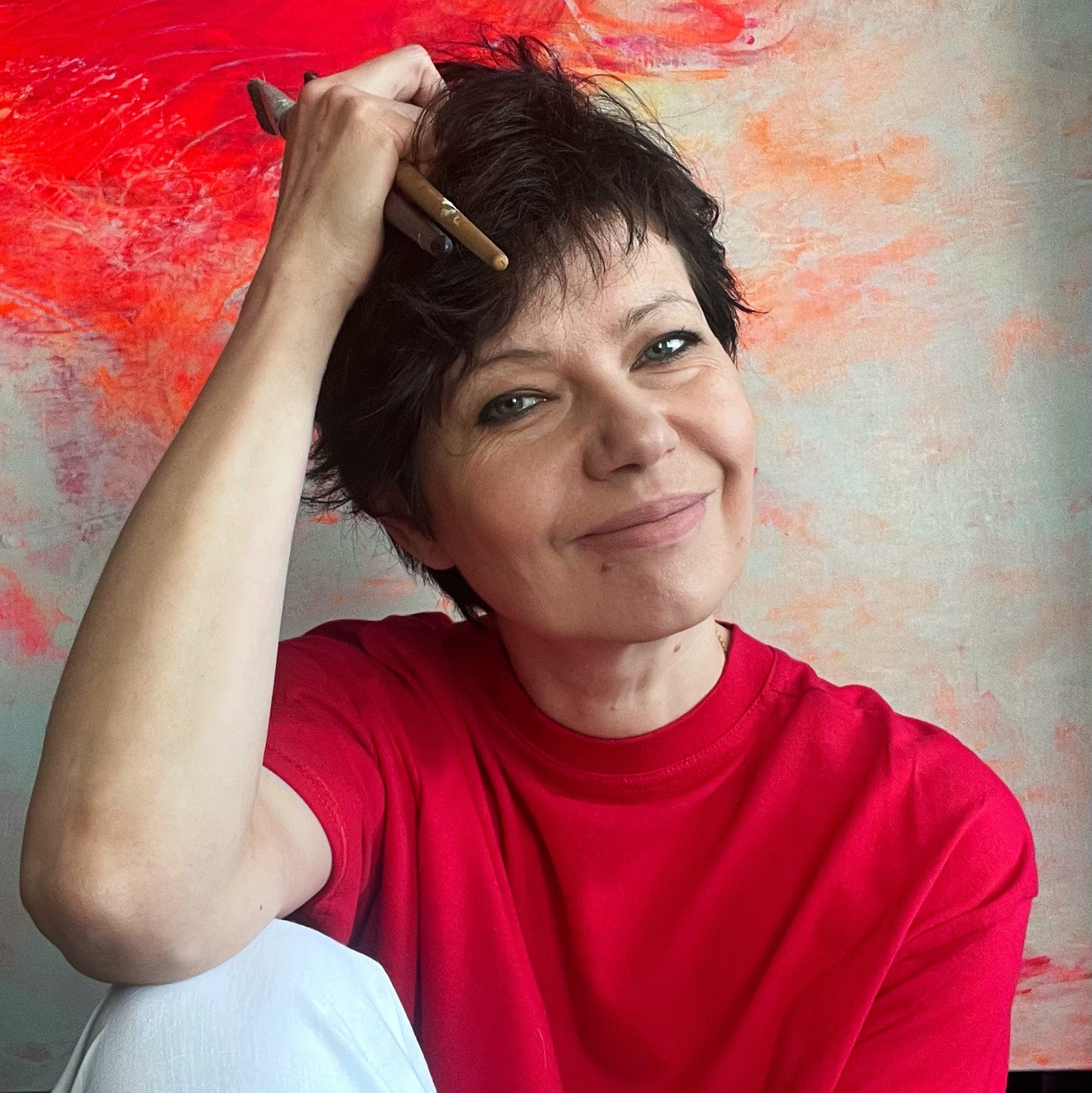 Контакты. Художник-абстракционист Ольга Рикун. Москва