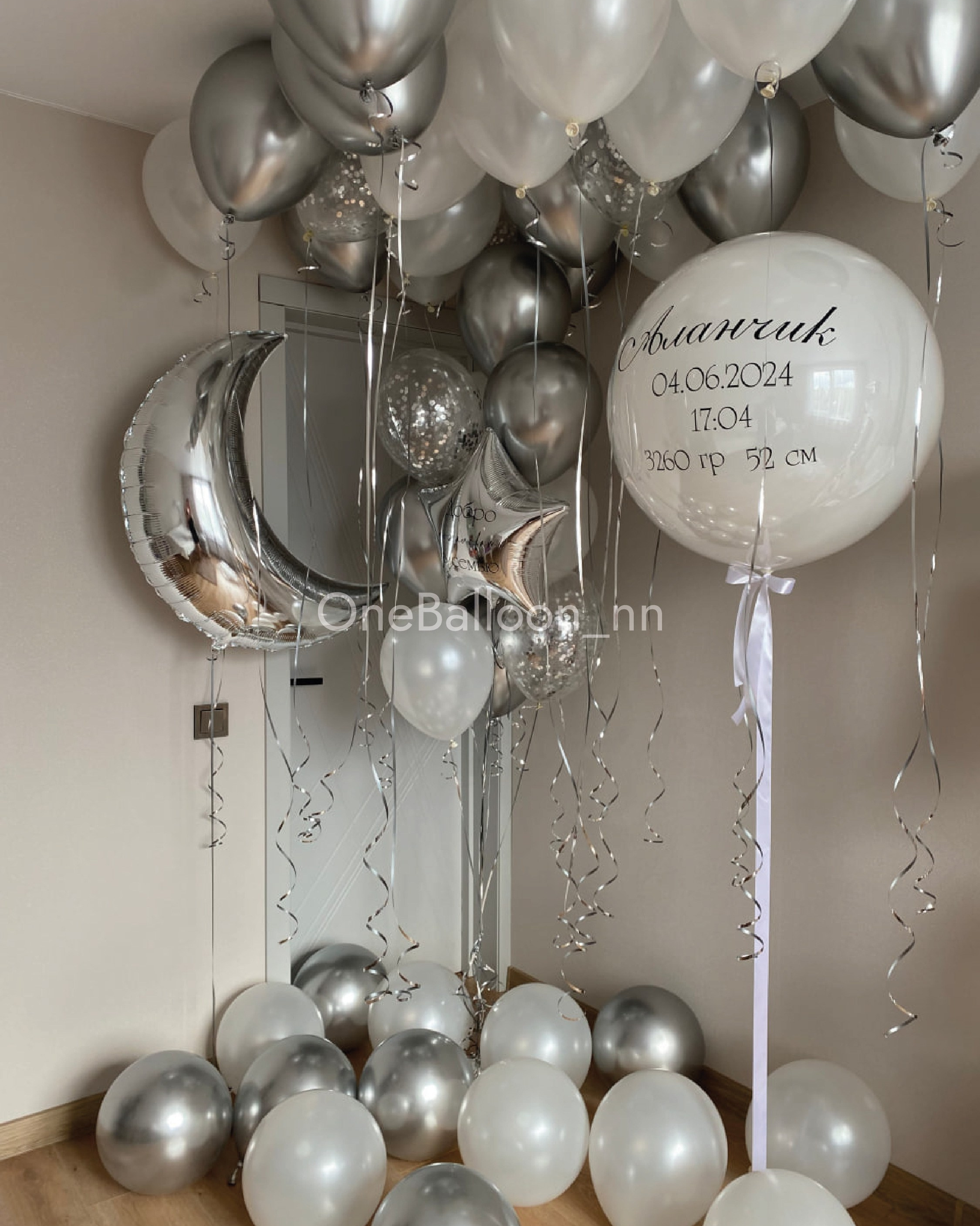 Шарики шары на выписку из роддома для девочек. One Balloon Воздушные и гелиевые шары Фотозоны Нижний Новгород