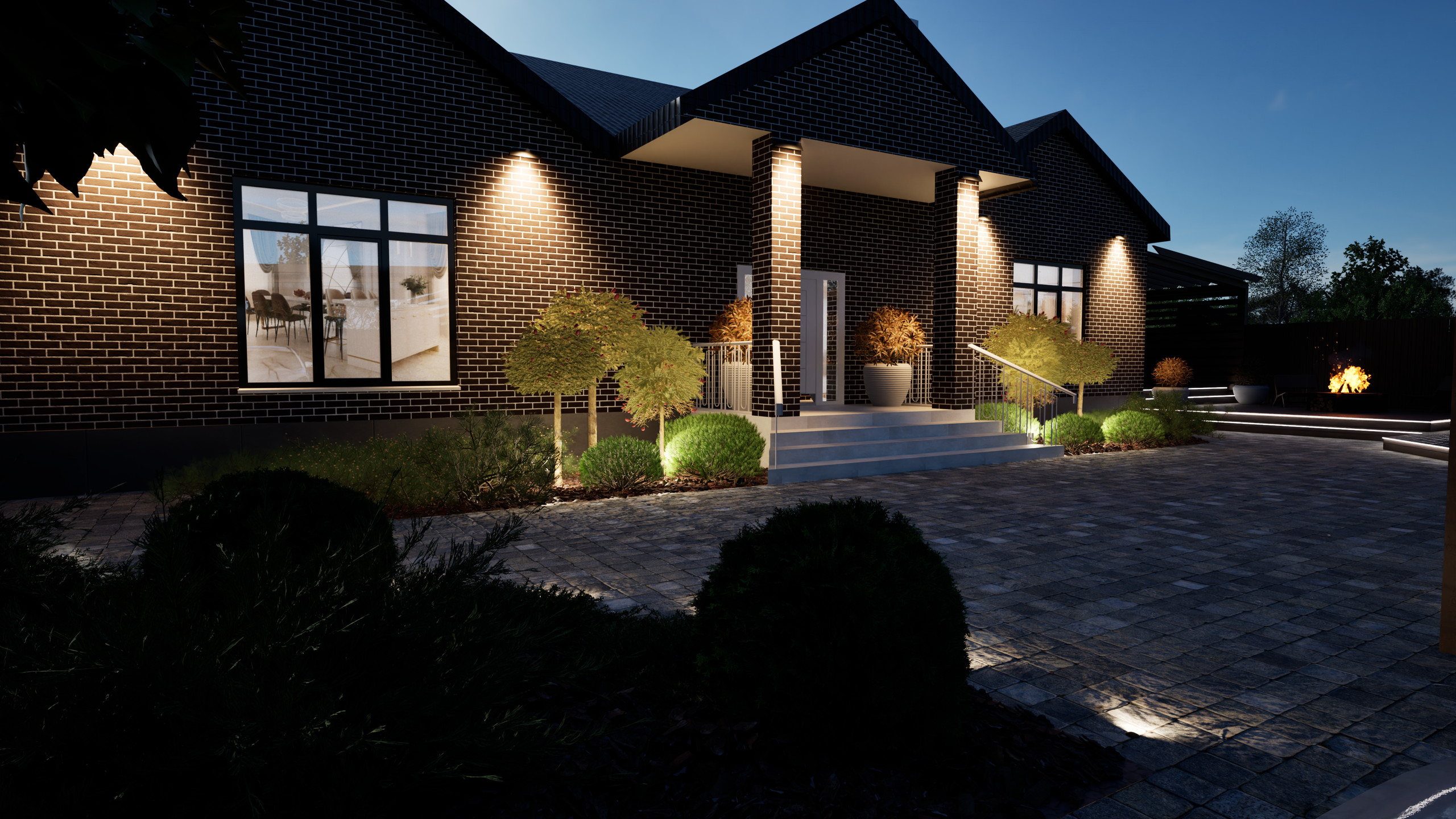 Проект ландшафта г. Георгиевск. Дизайн интерьера, мебели и ландшафта на КМВ | OXY Design