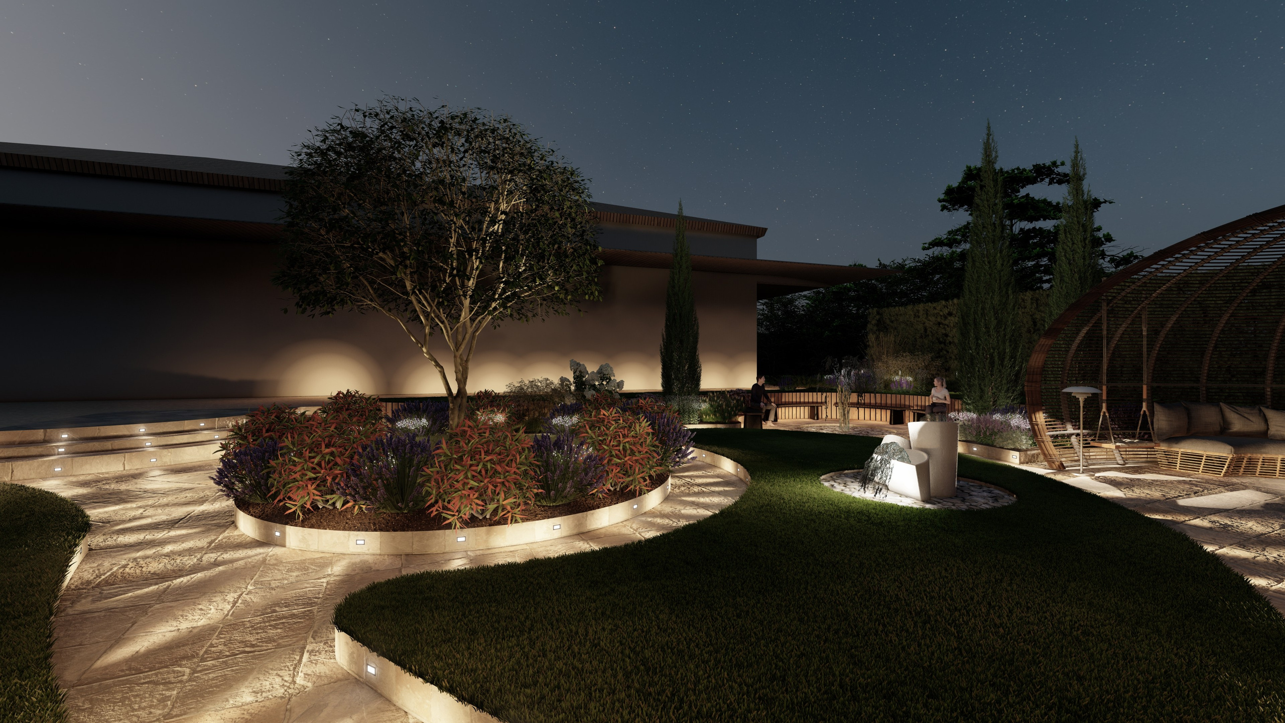 Проект сквера в Минеральных Водах — ландшафтный дизайн. Дизайн интерьера, мебели и ландшафта на КМВ | OXY Design