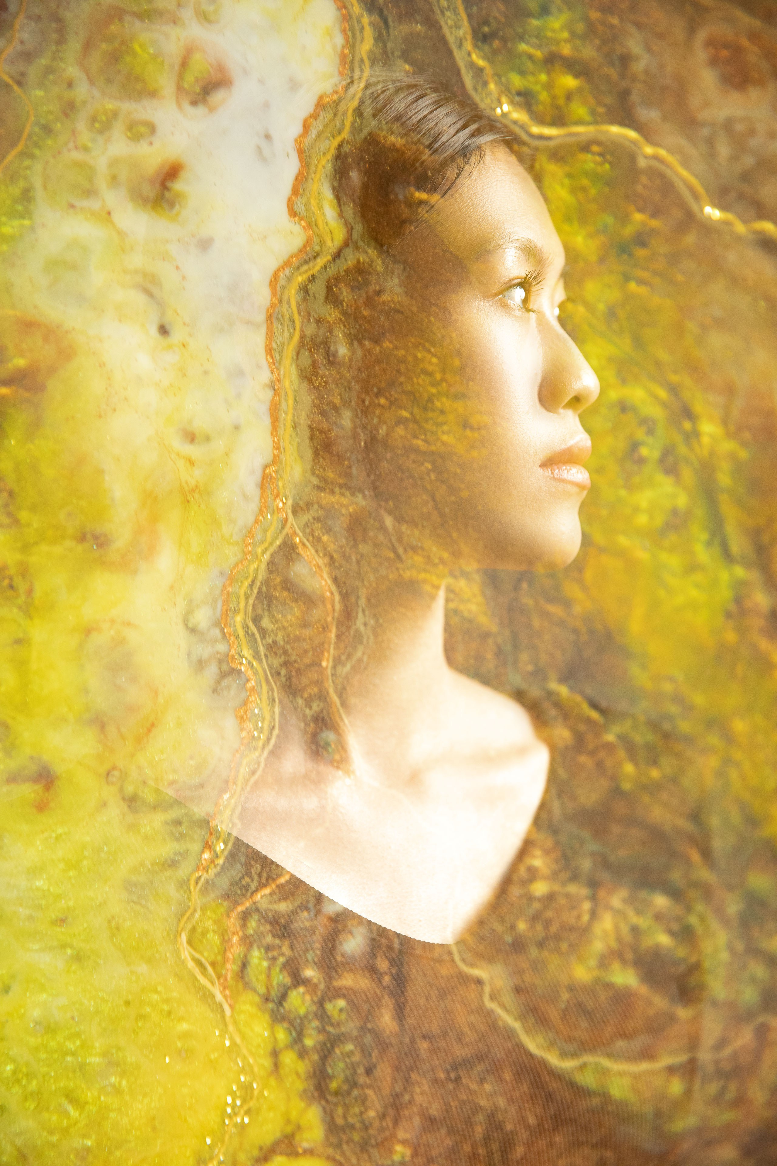 Эми. Мультиэкспозиция и ткань. Фотограф в Санкт-Петербурге Алена Сертакова