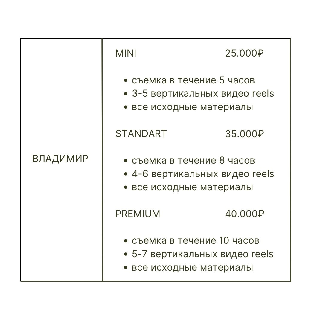 Услуги. Dasha Shishakina