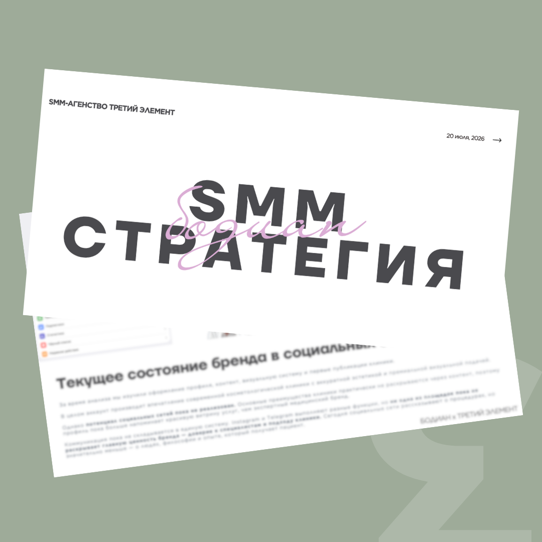 Кейс стратегия. SMM-агентство ТРЕТИЙ ЭЛЕМЕНТ