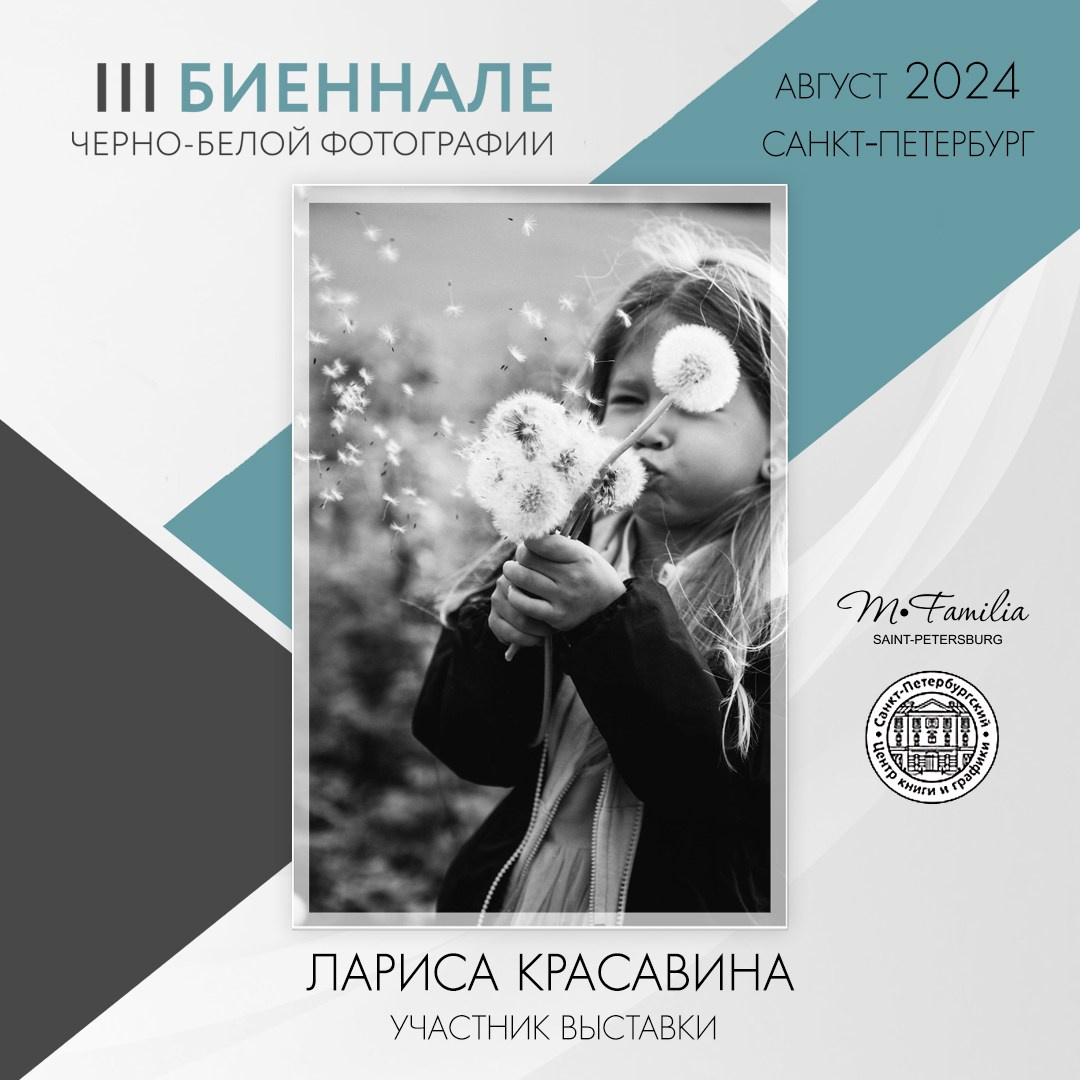 III Биеннале черно-белой фотографии, 2024. Организация фотовыставок в Петербурге и Москве, MFamilia (МФамилия)