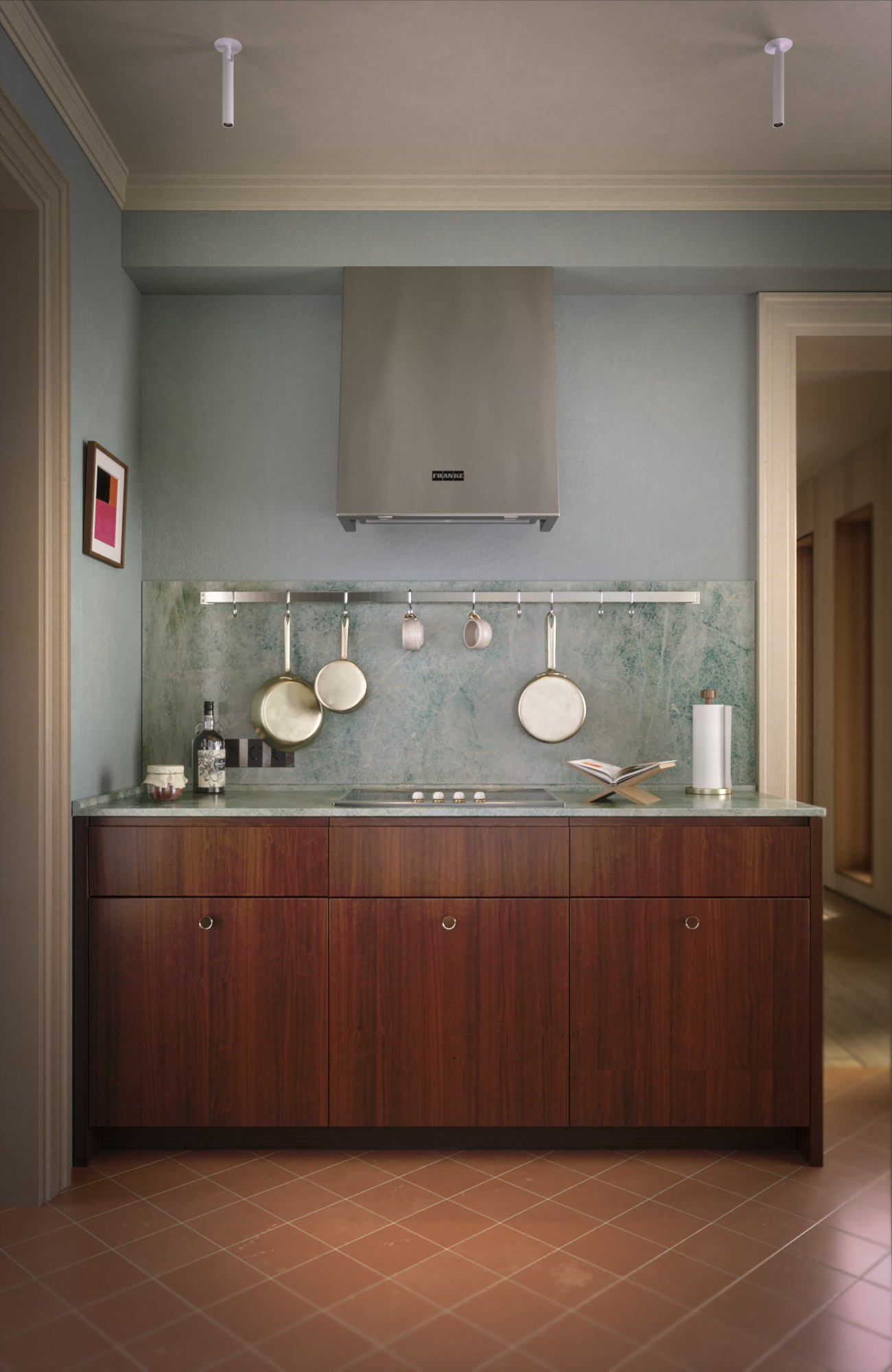 Honey Wood Kitchen by Alena Krasnova. 3D visualization for architects and designers