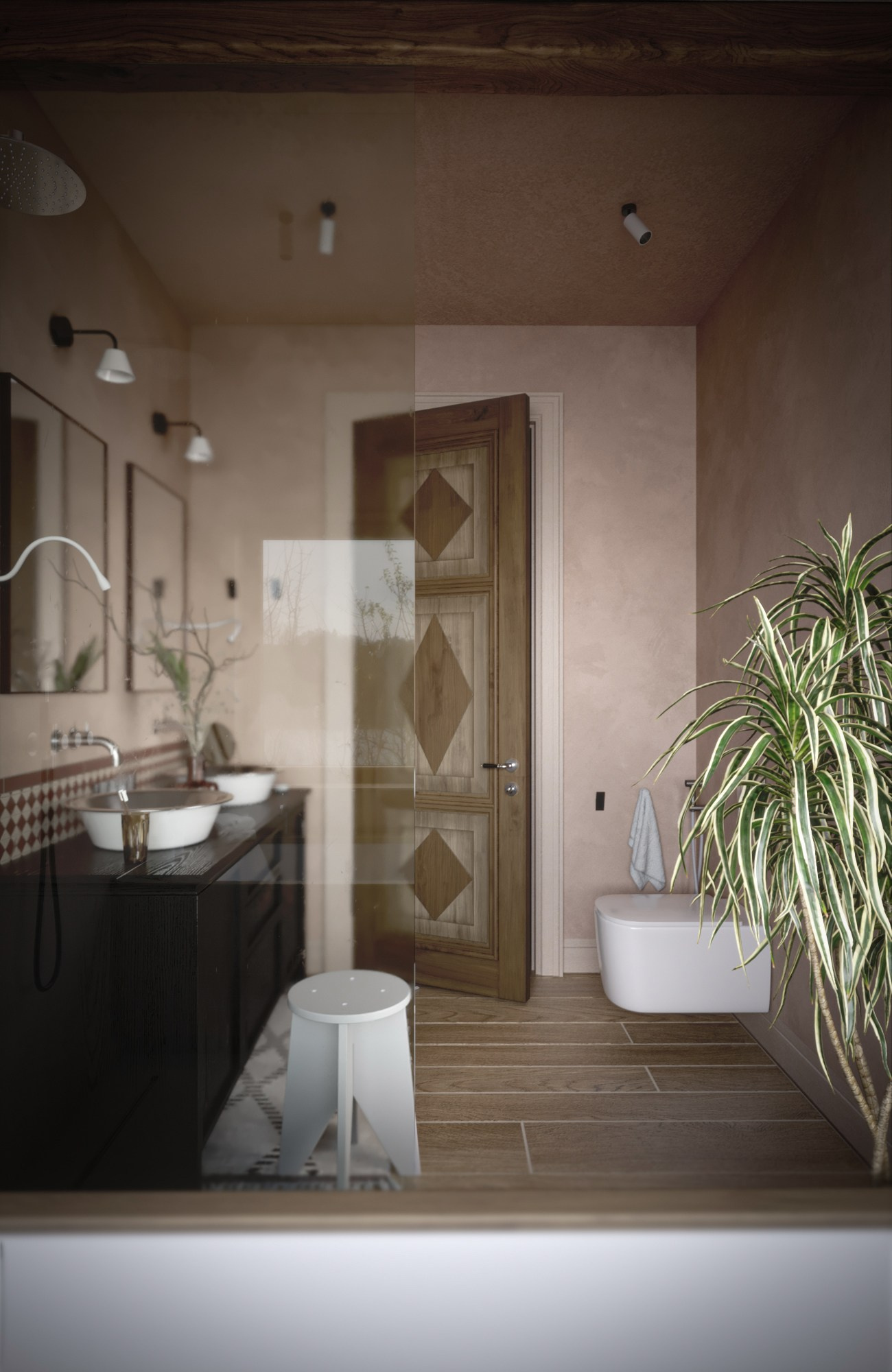 Terra Bath by Alena Krasnova. 3D visualization for architects and designers